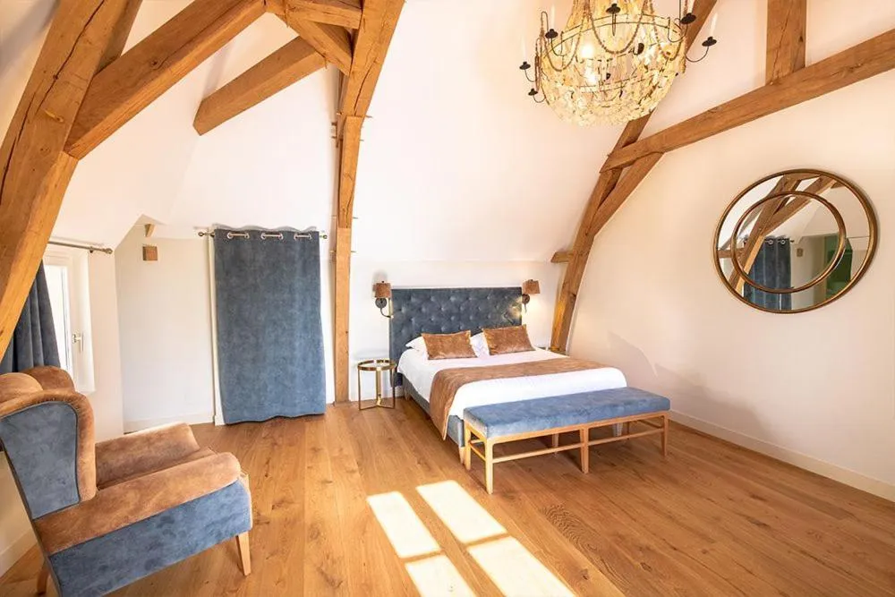 Bed in Hotel Haras De La Potardiere