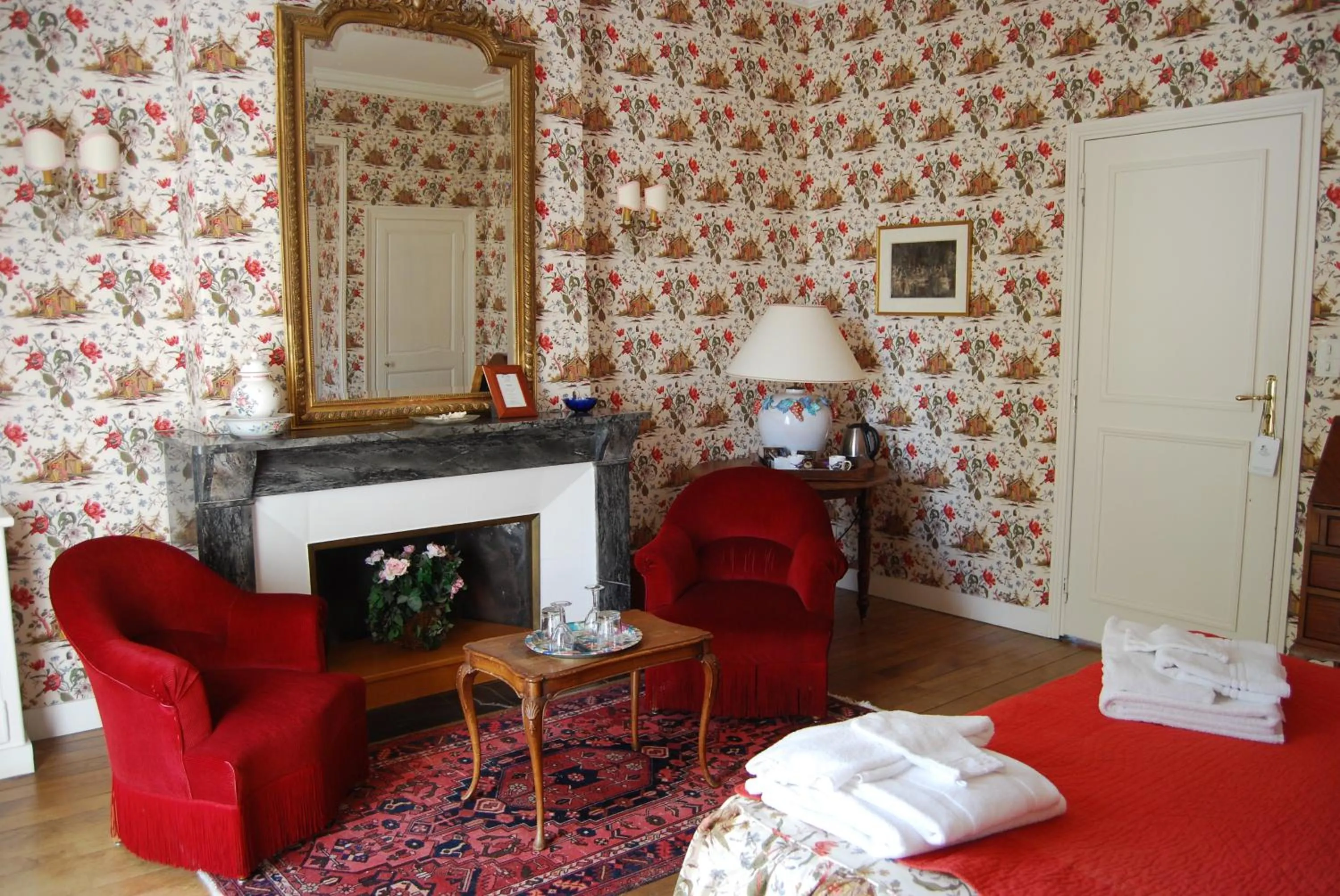 Decorative detail, Bed in Hotel Haras De La Potardiere