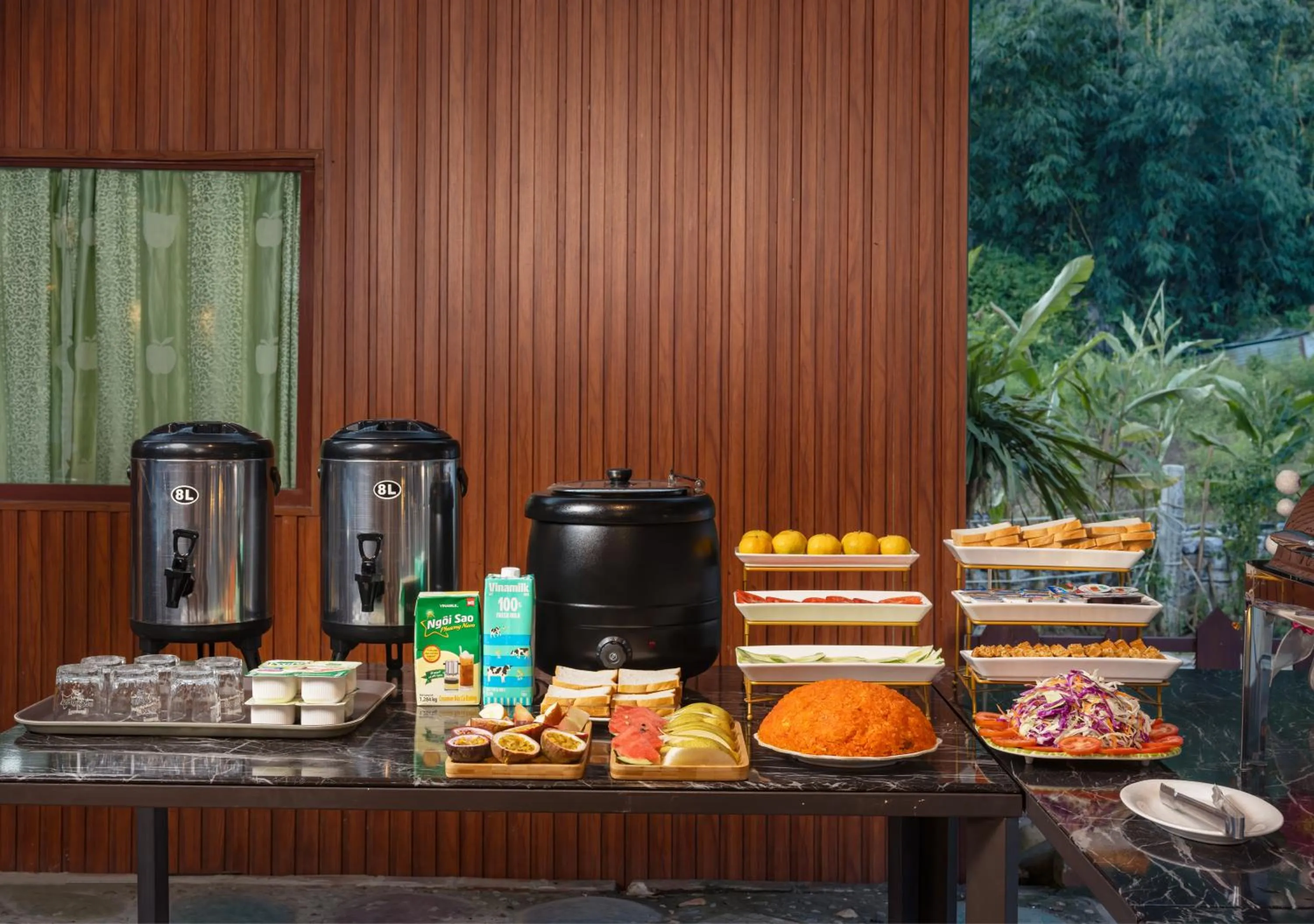Buffet breakfast in Cat Ba Serena Homestay And Swimming Pool