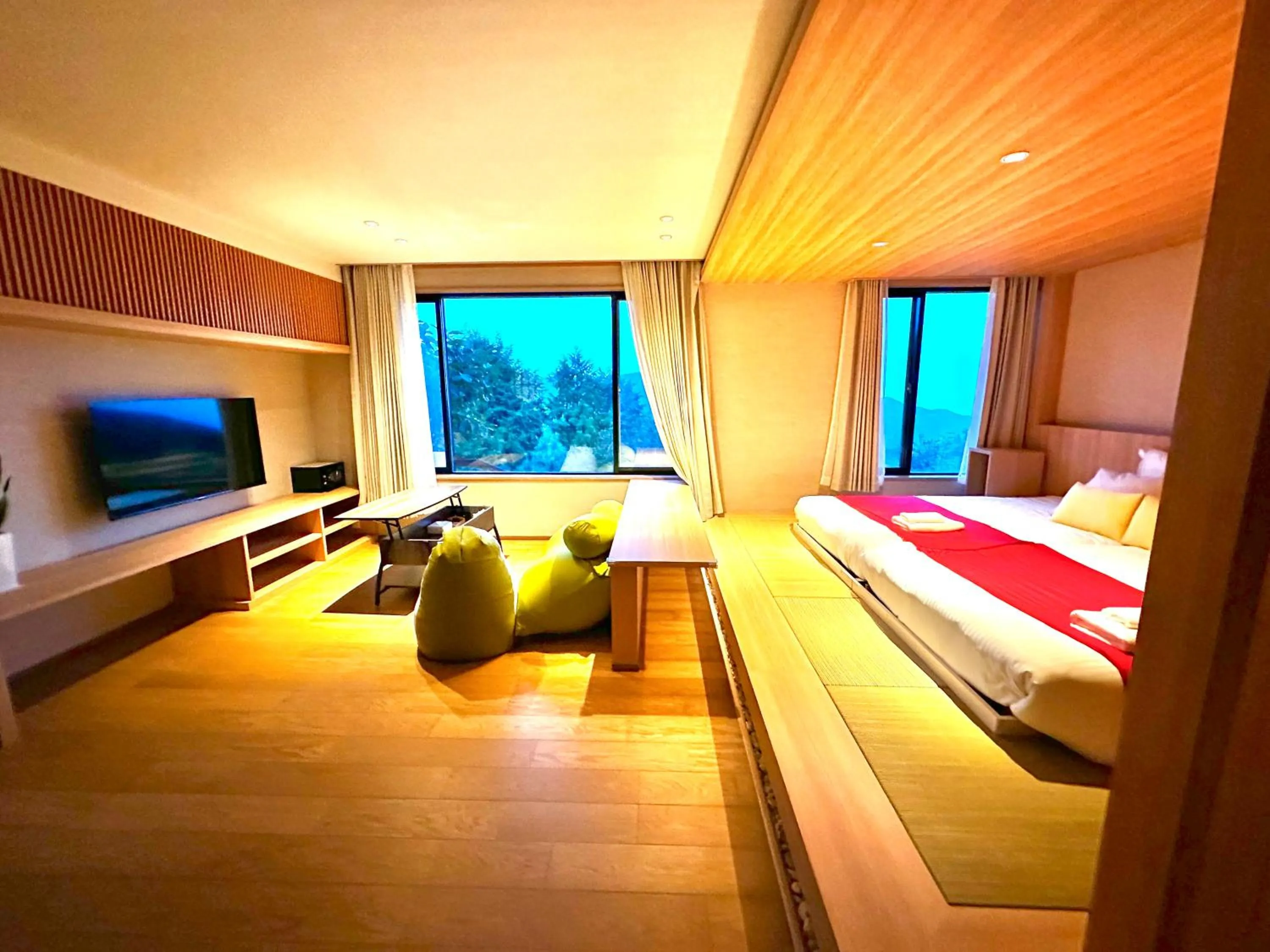 Bed in gran terrace Le Lien Hakone