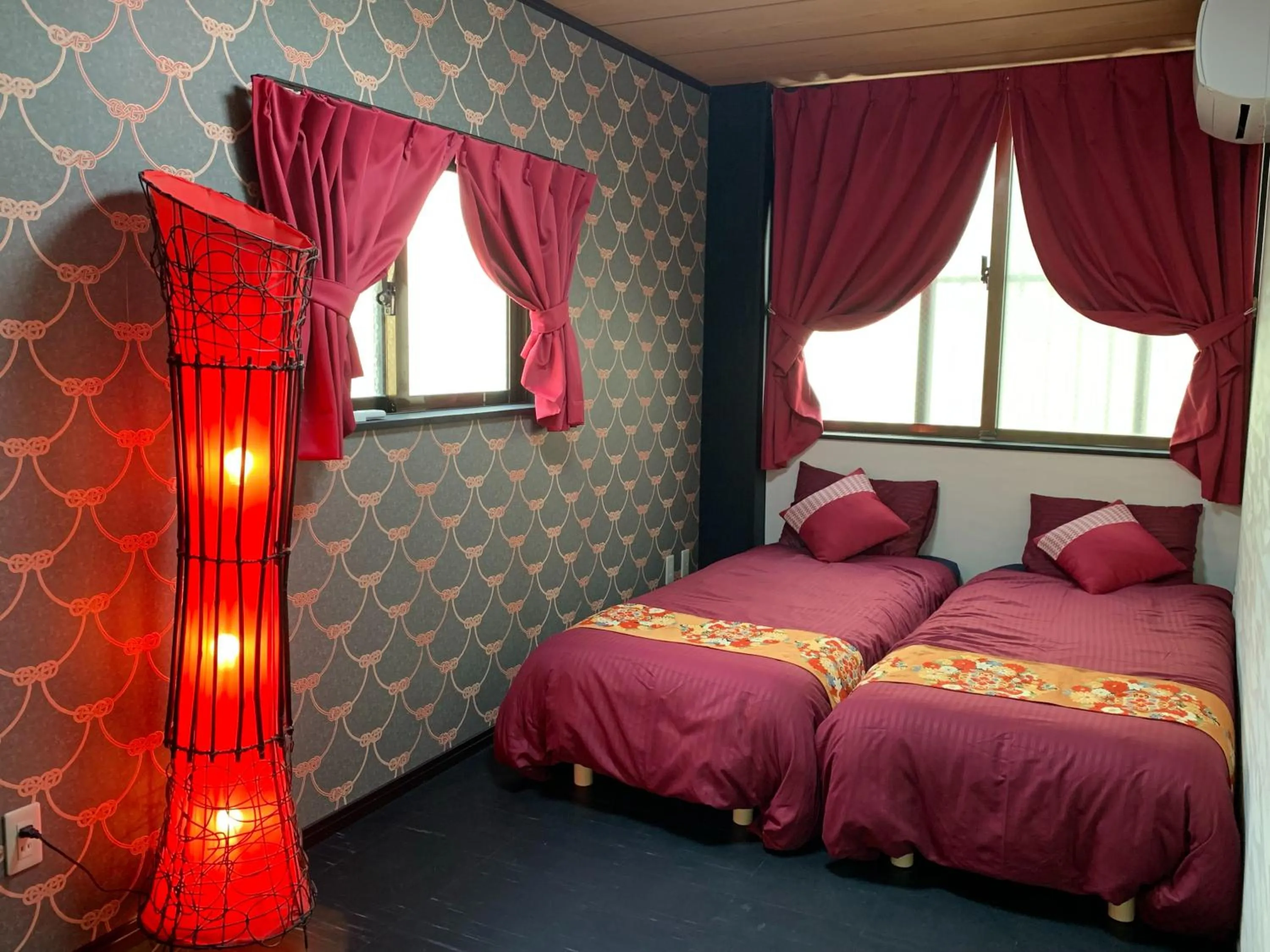 Bedroom, Bed in Maximum of 21 people can be rented in one building 3 minutes walk to Tomari Port 10 minutes drive to the airport No parking lot 30 seconds walk from paid parking lot warayunso port city May