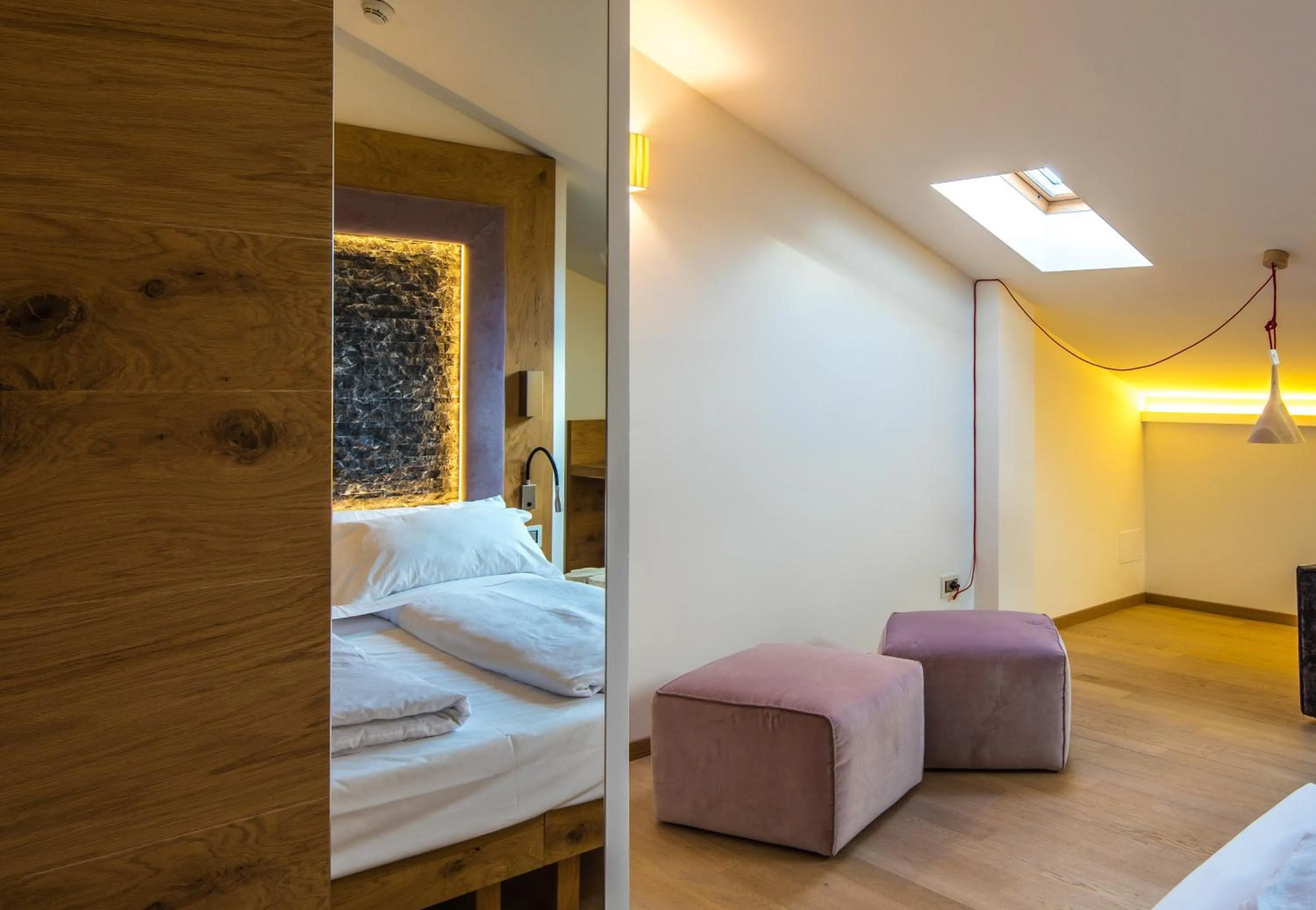 Seating area, Bed in Albergo Caffe Centrale