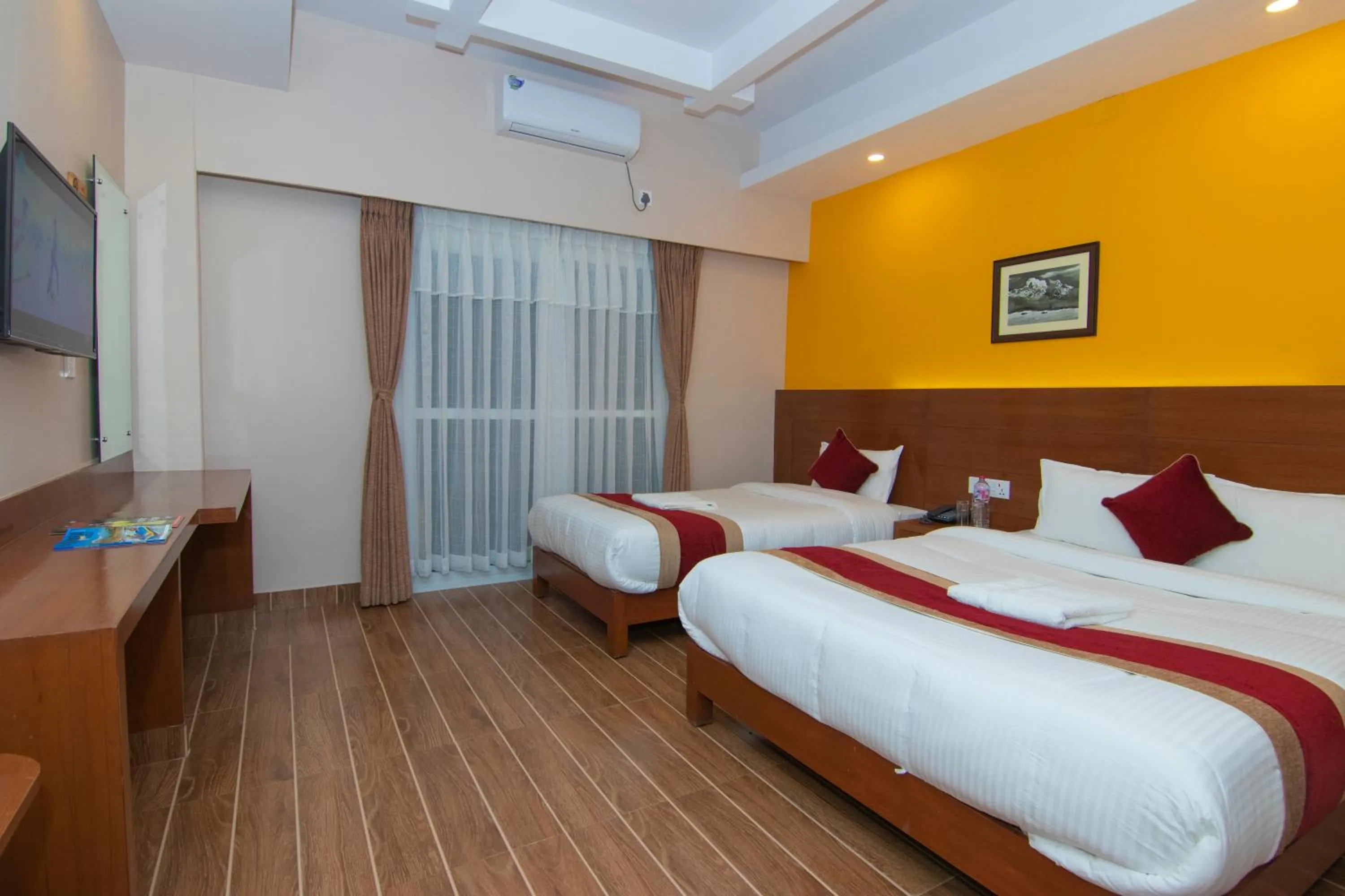 Bed in Hotel Balcony