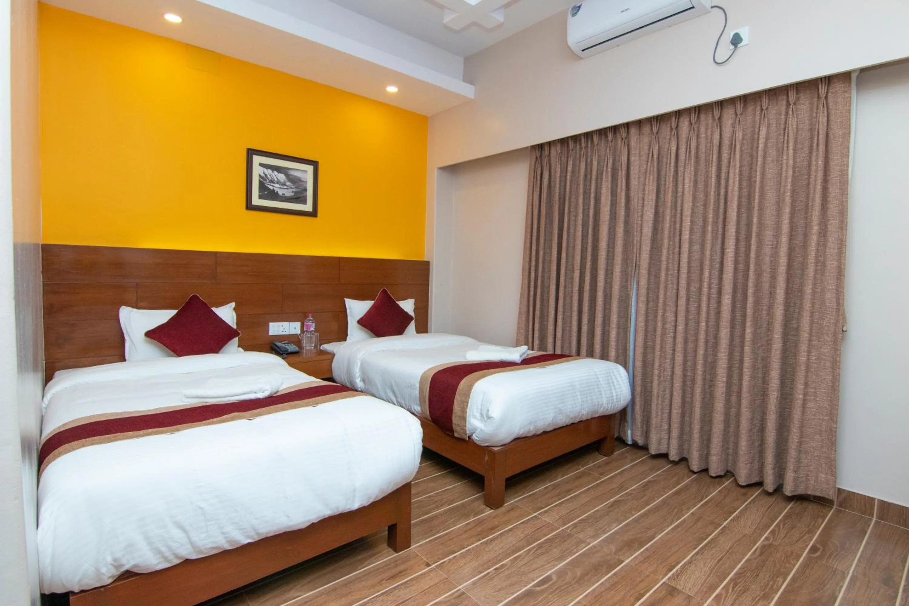 Bed in Hotel Balcony