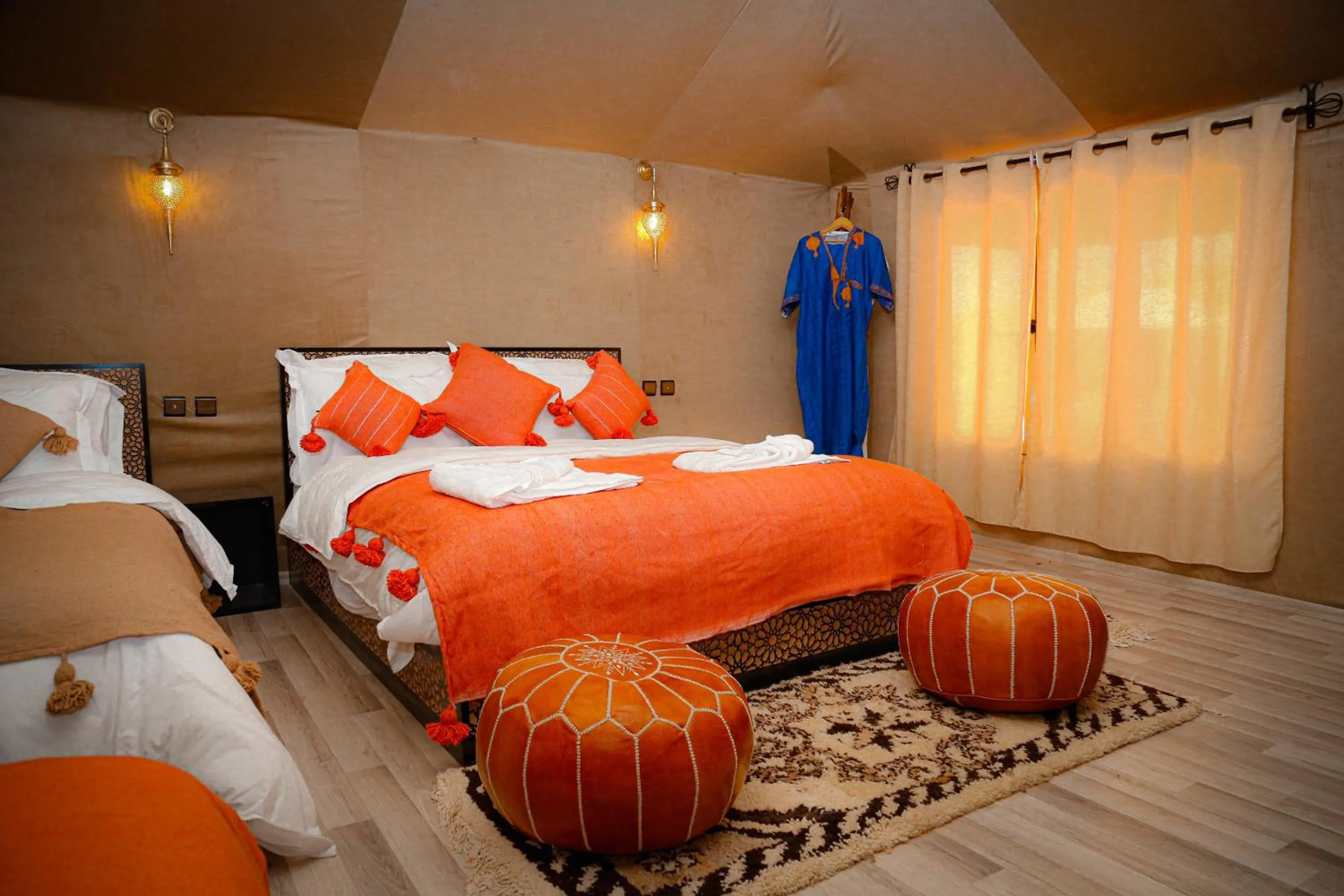 Bedroom, Bed in Luxury berber style