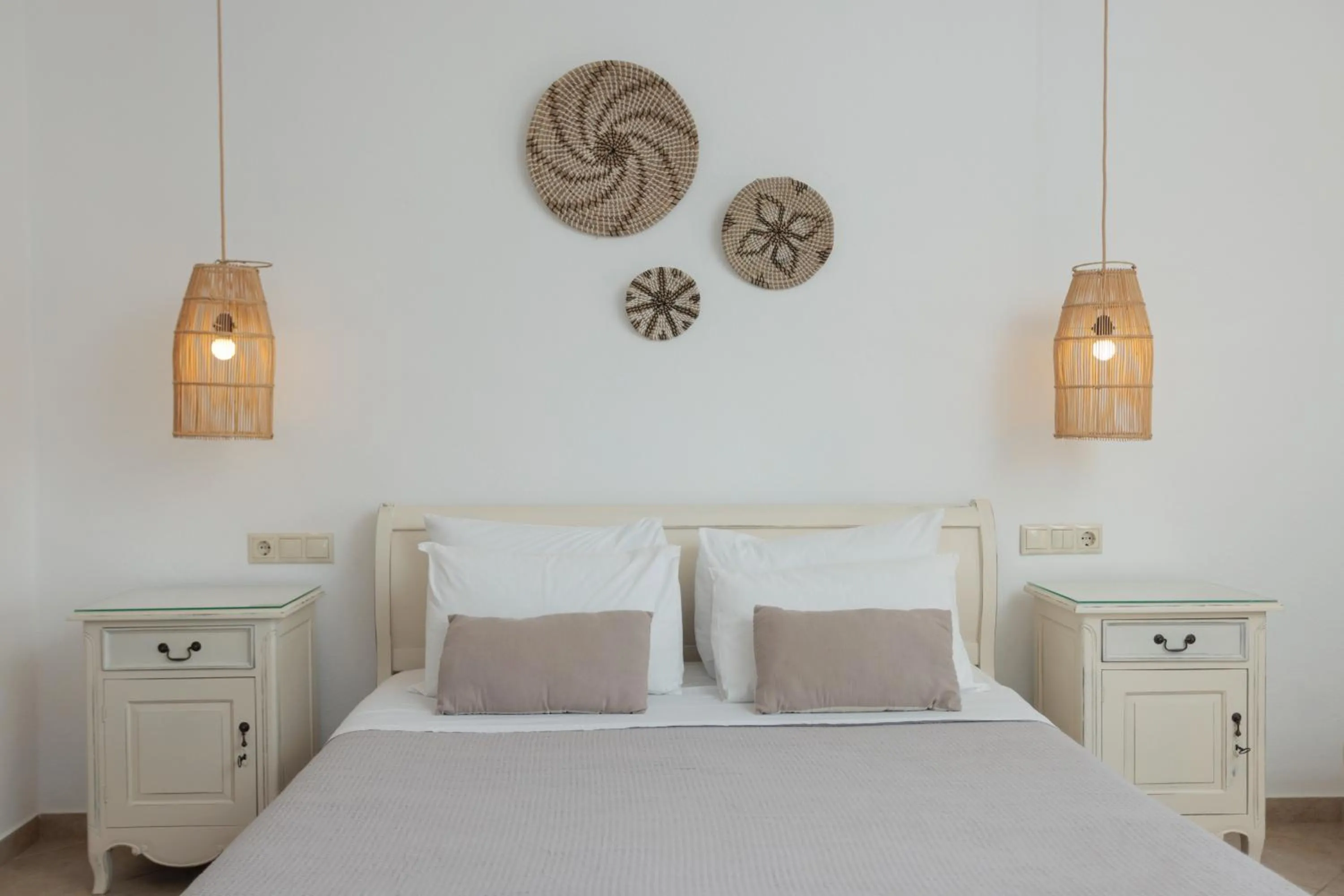 Bed in Maria's Rooms & Studios