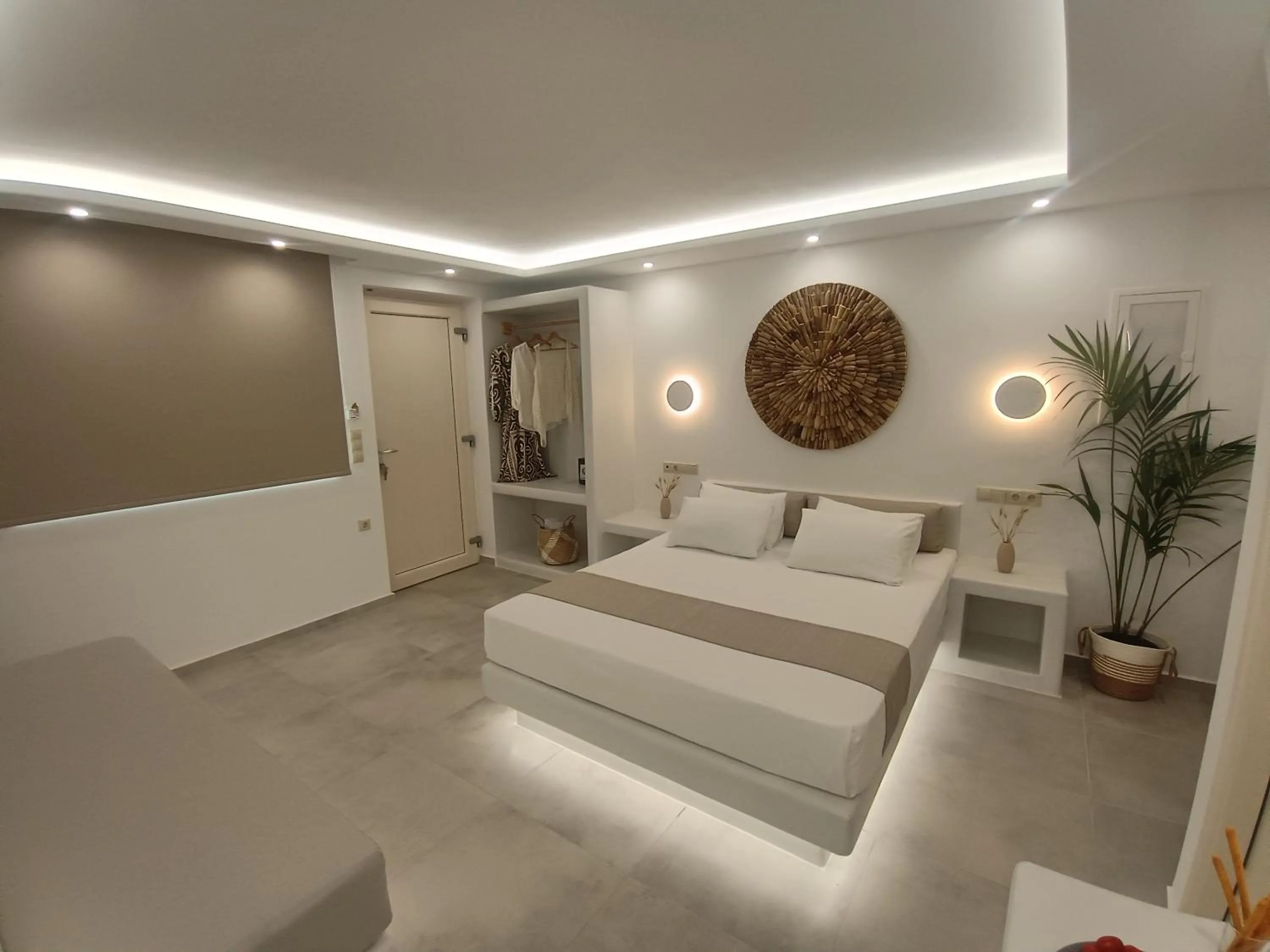 Bed in Maria's Rooms & Studios