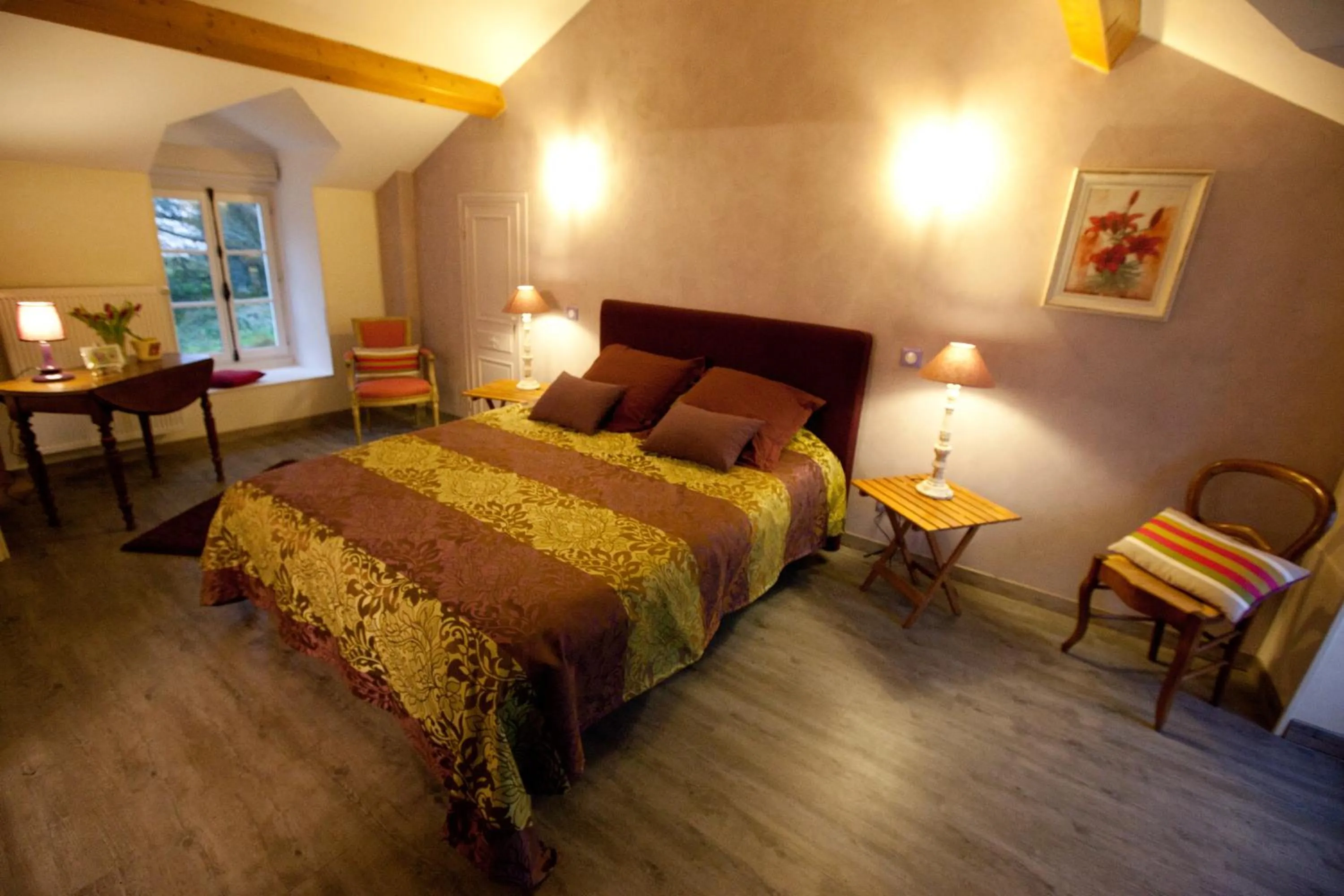Bedroom, Bed in Manoir d'Orbé
