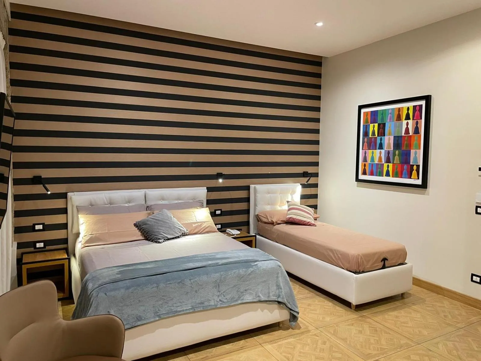 Bed in Kbirr Charming House