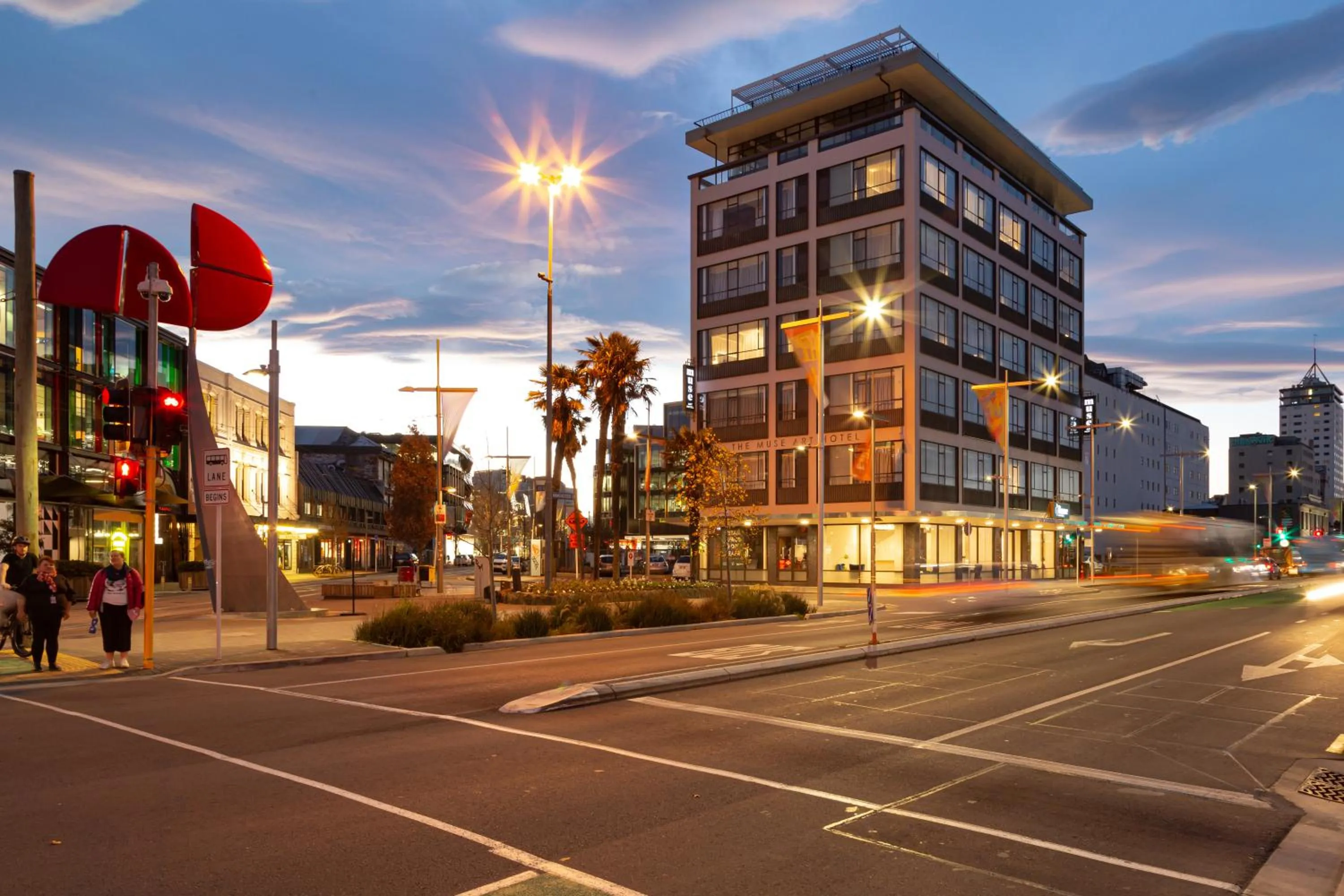 Property building in The Muse Christchurch Art Hotel