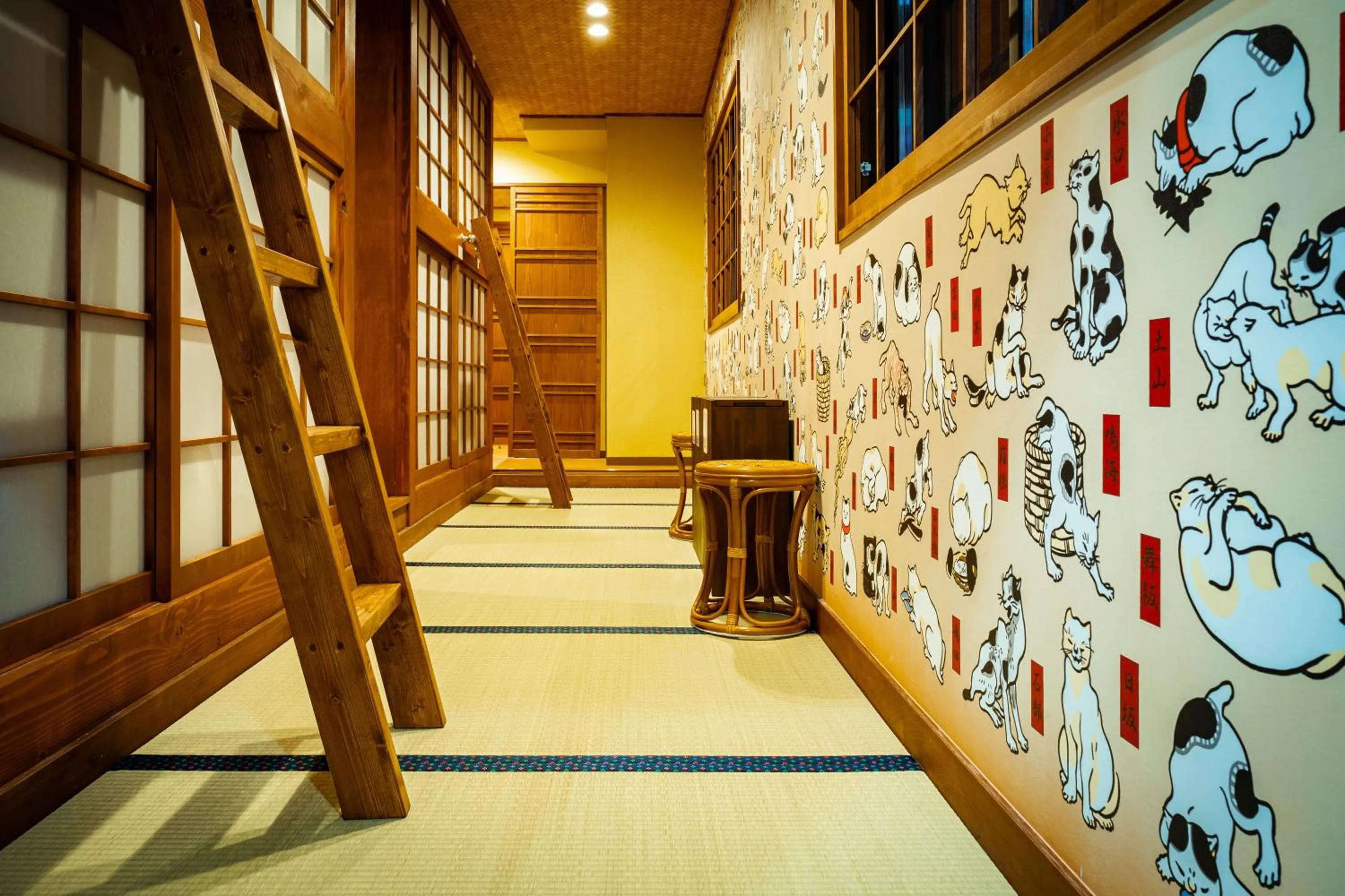 Bedroom in Cat Spa & Cat Ryokan by Neco Republic Osaka