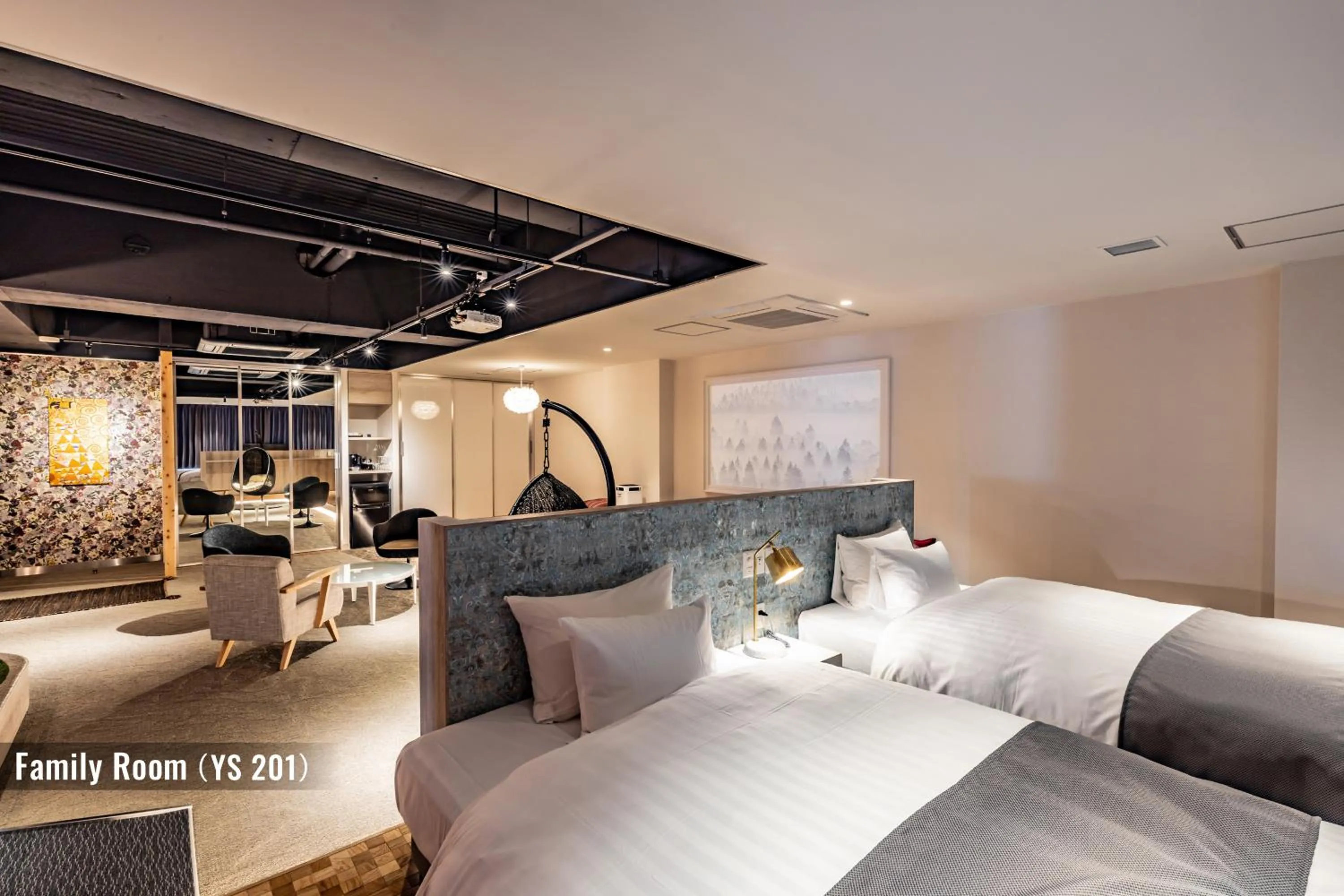 Bedroom, Bed in ビル泊 -Birupaku Decentralized Hotel-