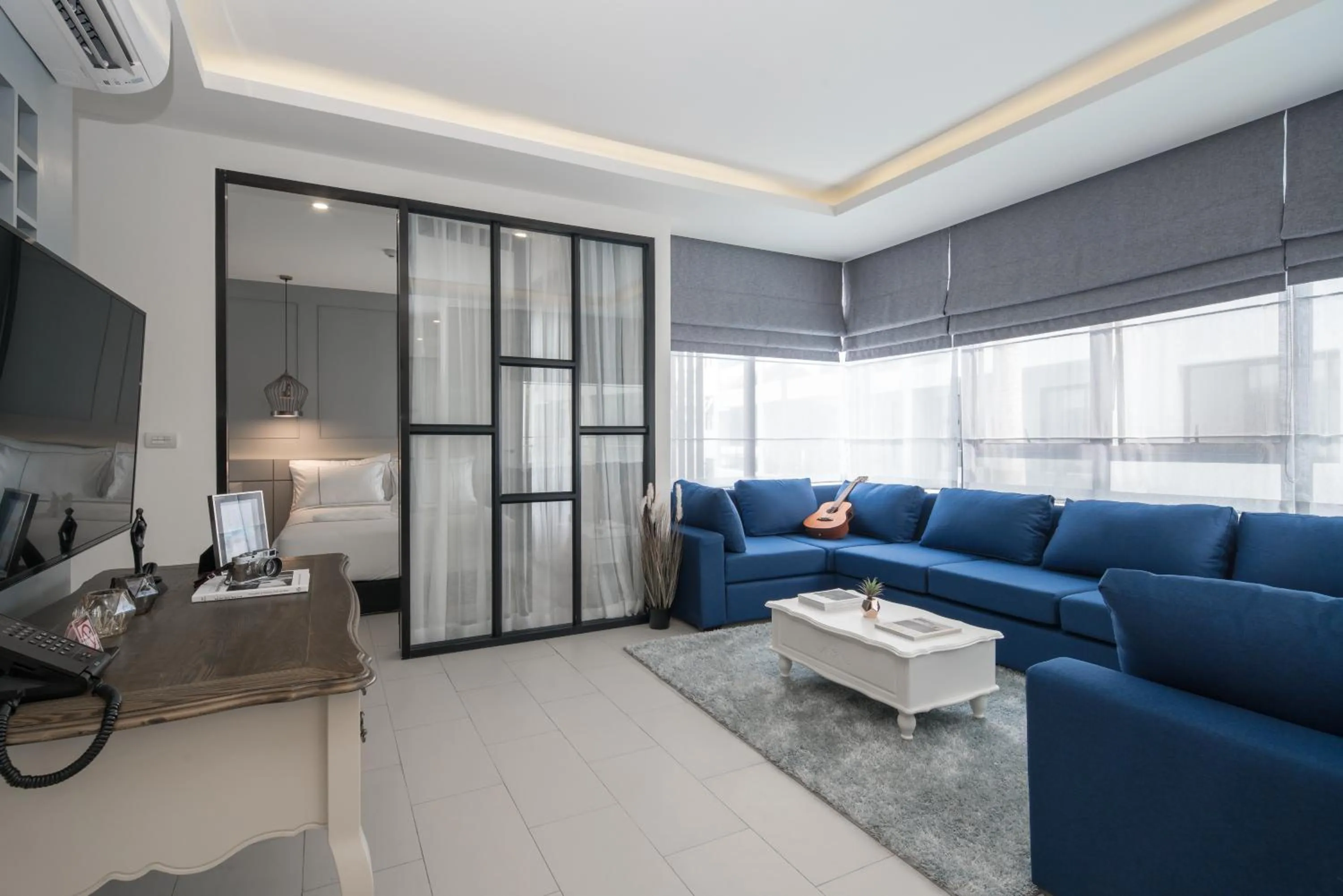 Living room in Palmyrah Surin Beach Residence