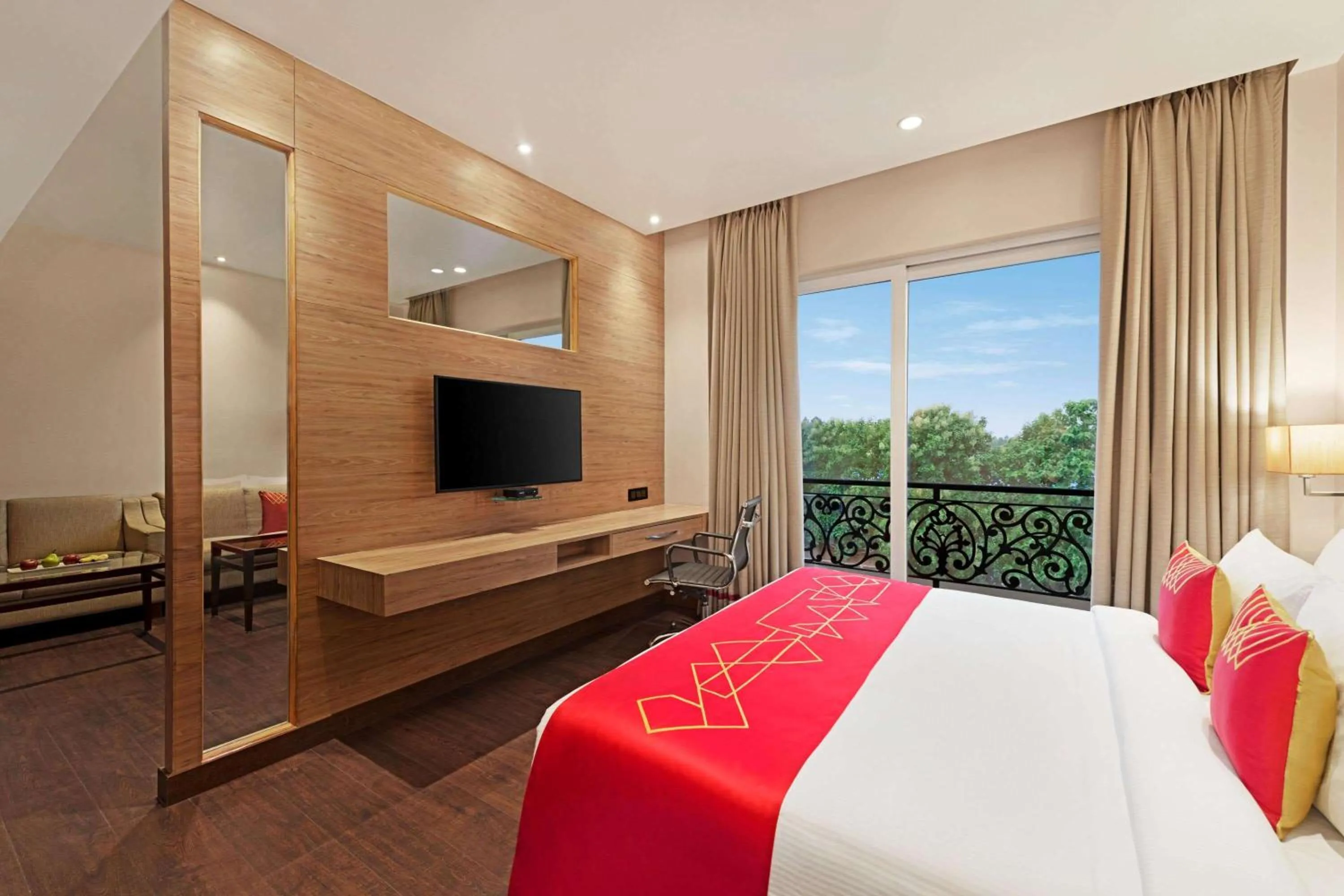 Photo of the whole room, Bed in Ramada by Wyndham Aligarh GT Road