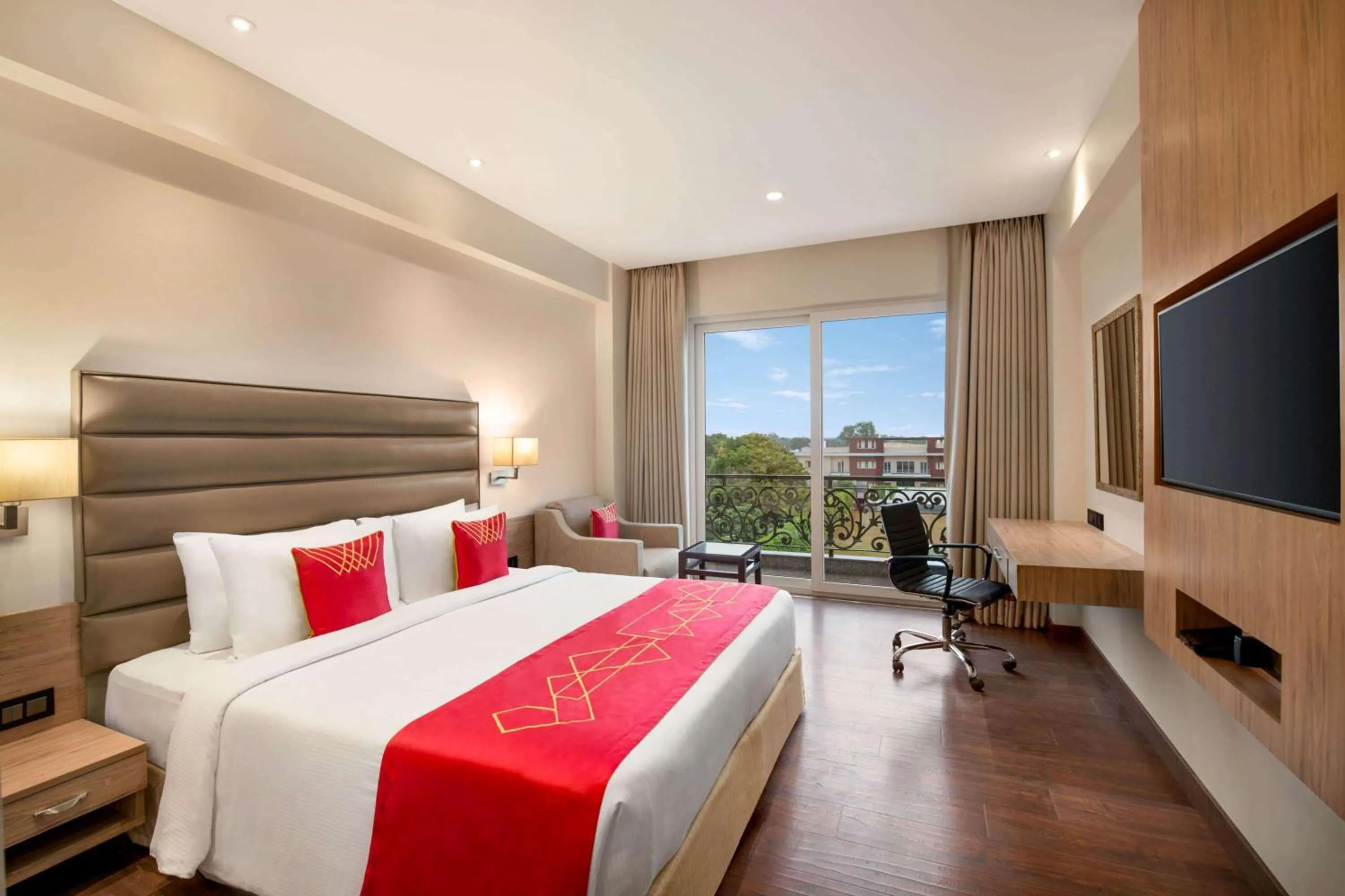 Photo of the whole room, Bed in Ramada by Wyndham Aligarh GT Road