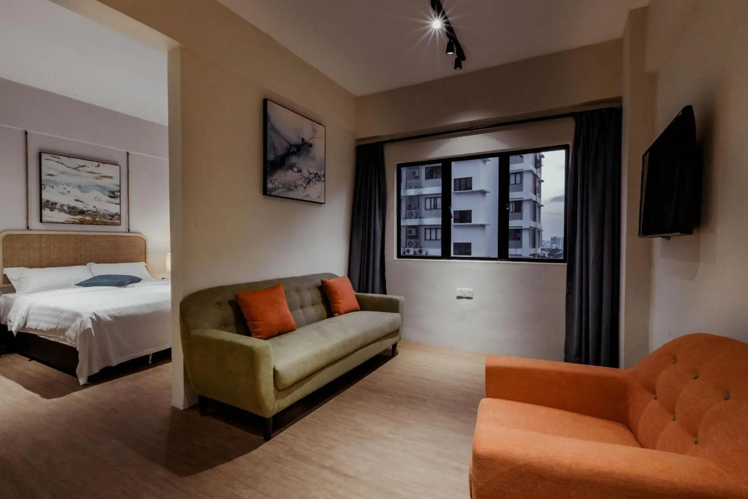 View (from property/room), Bed in Urban Living Residence View (from property/room), Bed in Urban Living Residence