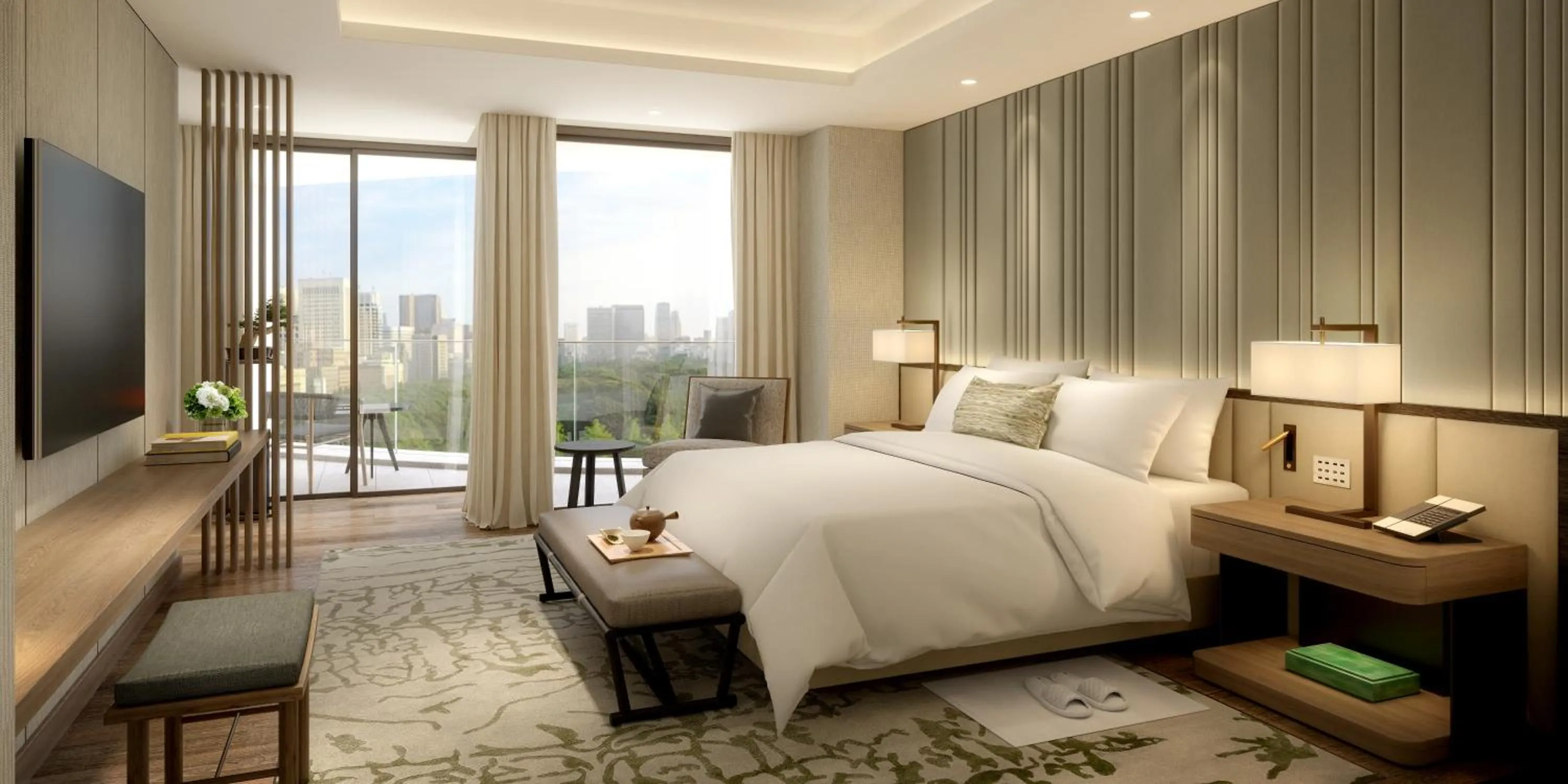 Bed in Palace Hotel Tokyo