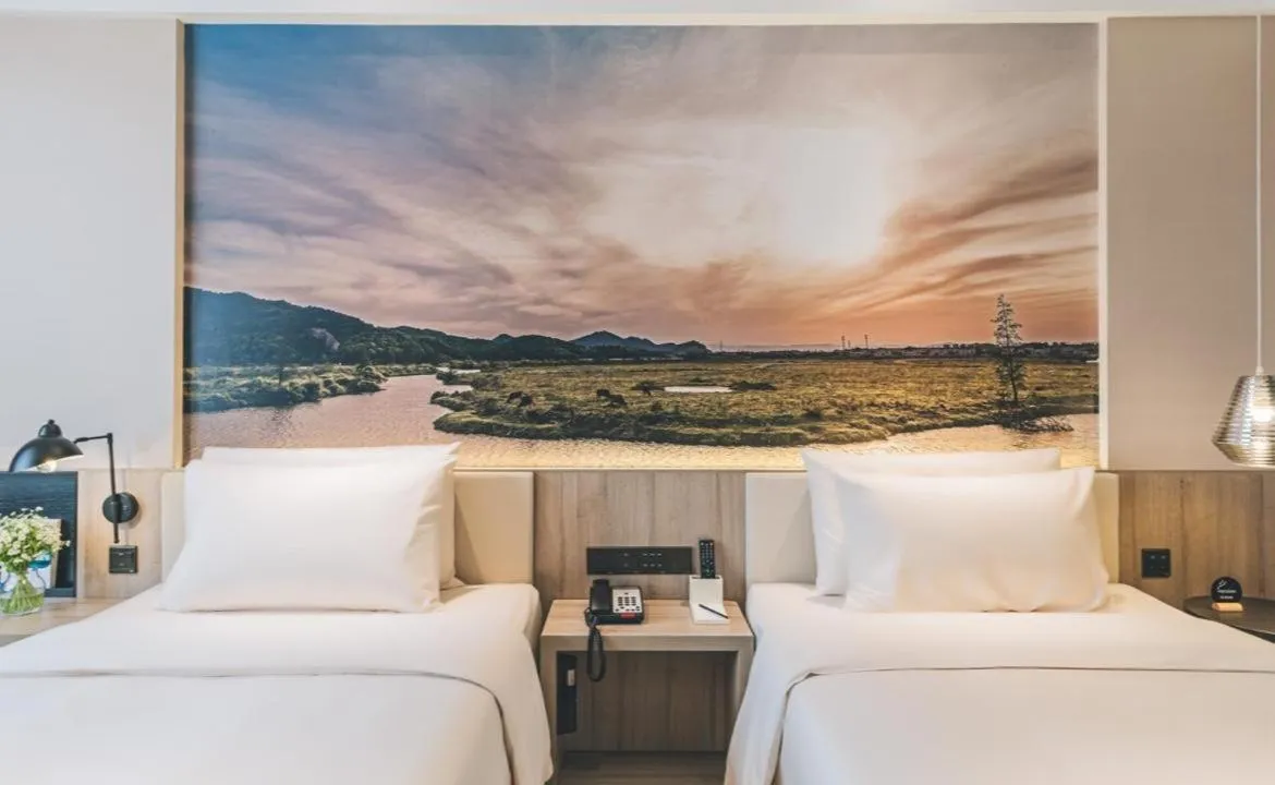 Bed in Atour Hotel Ningbo Airport Yinzhou Avenue