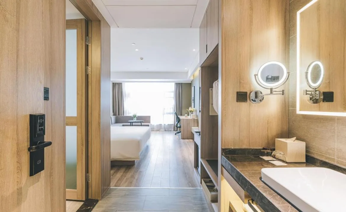 Bed in Atour Hotel Ningbo Airport Yinzhou Avenue