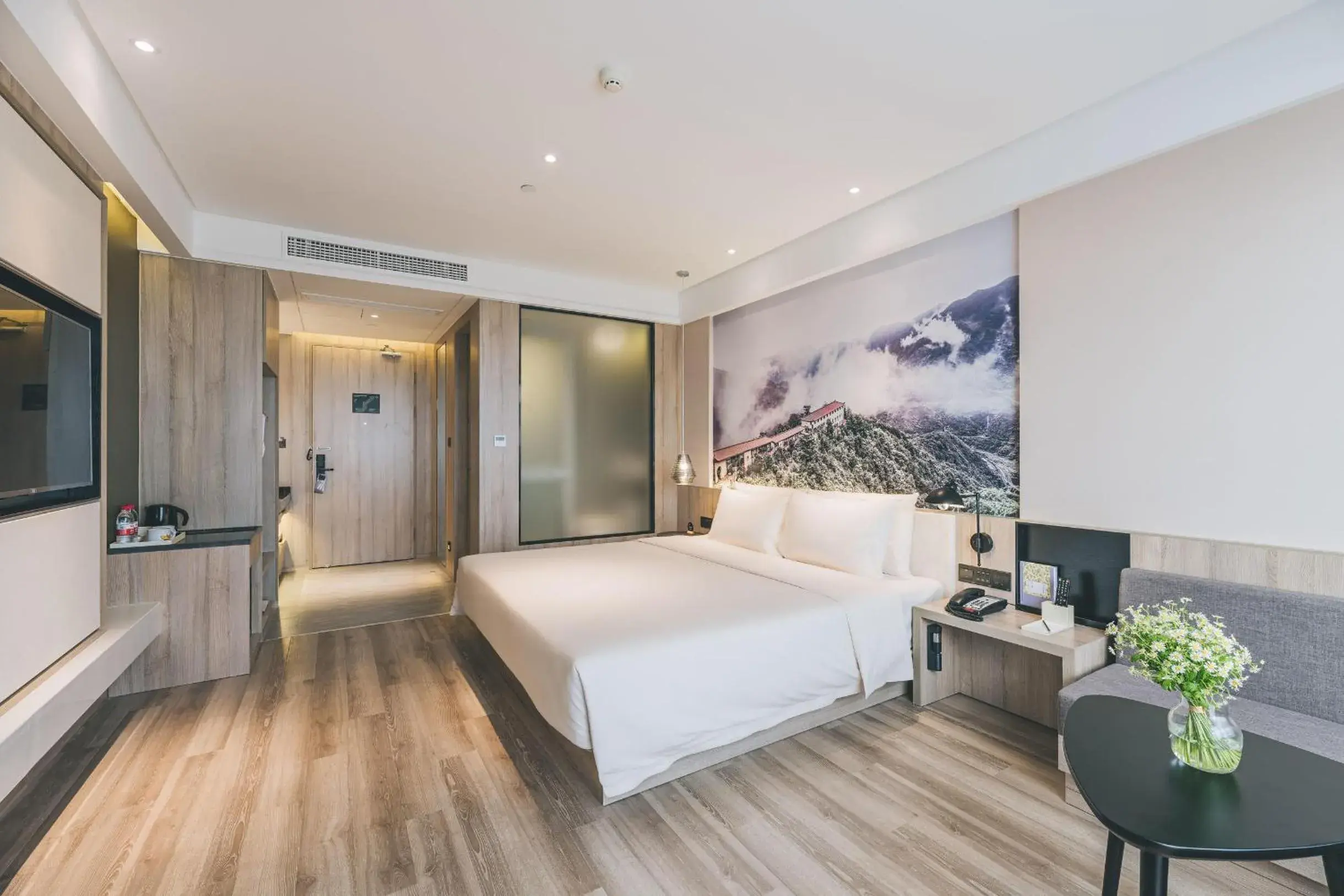 Bed in Atour Hotel Ningbo Airport Yinzhou Avenue Bed in Atour Hotel Ningbo Airport Yinzhou Avenue