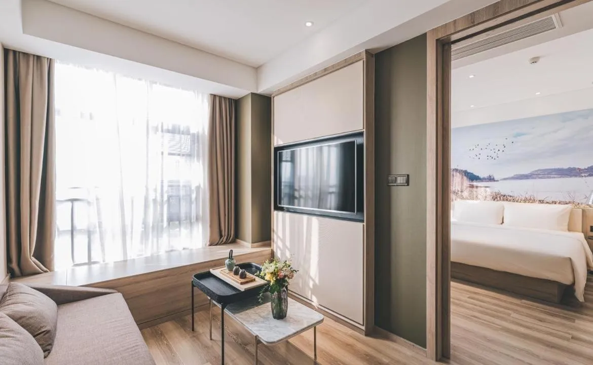 Bed in Atour Hotel Ningbo Airport Yinzhou Avenue