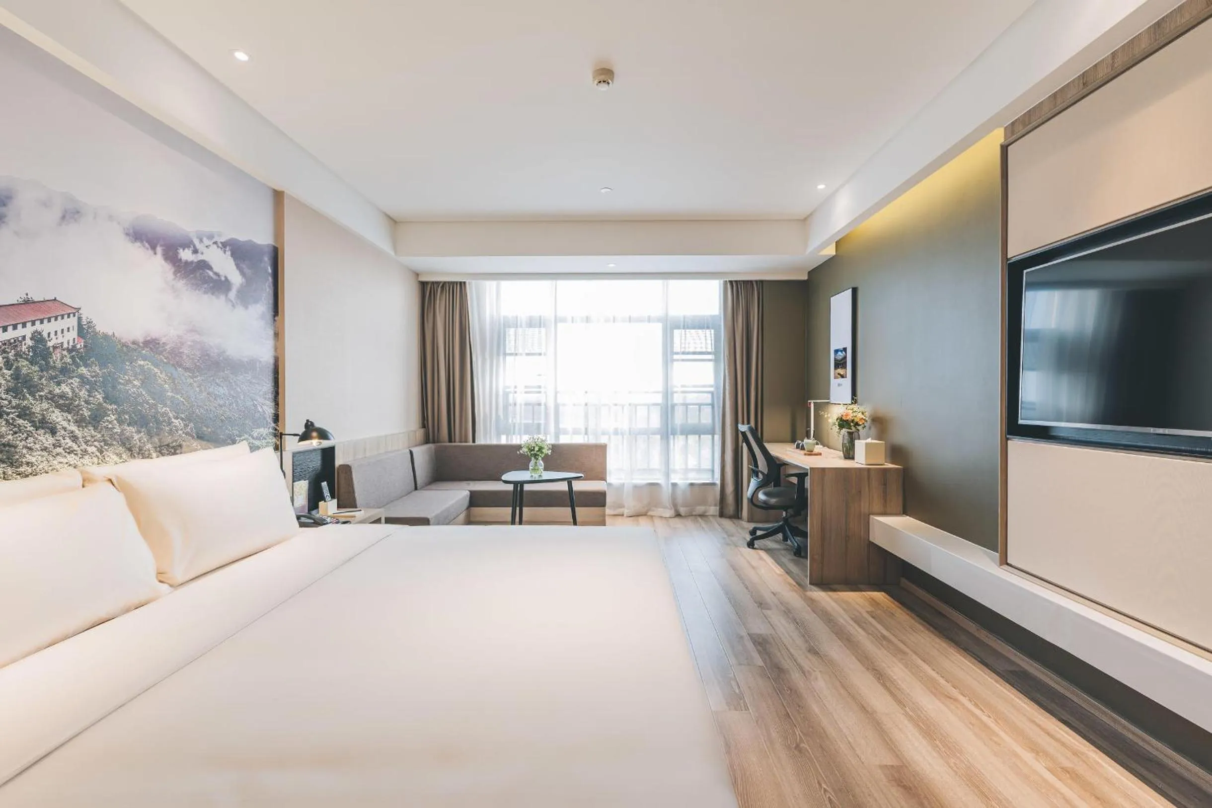 Bed in Atour Hotel Ningbo Airport Yinzhou Avenue