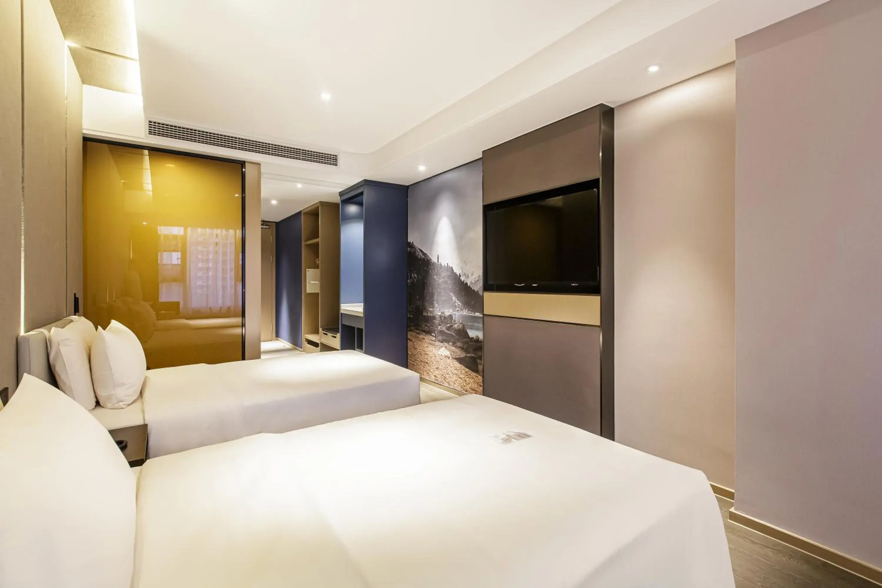 Bed in Atour Hotel Chengdu Yulin Huaxi Bed in Atour Hotel Chengdu Yulin Huaxi