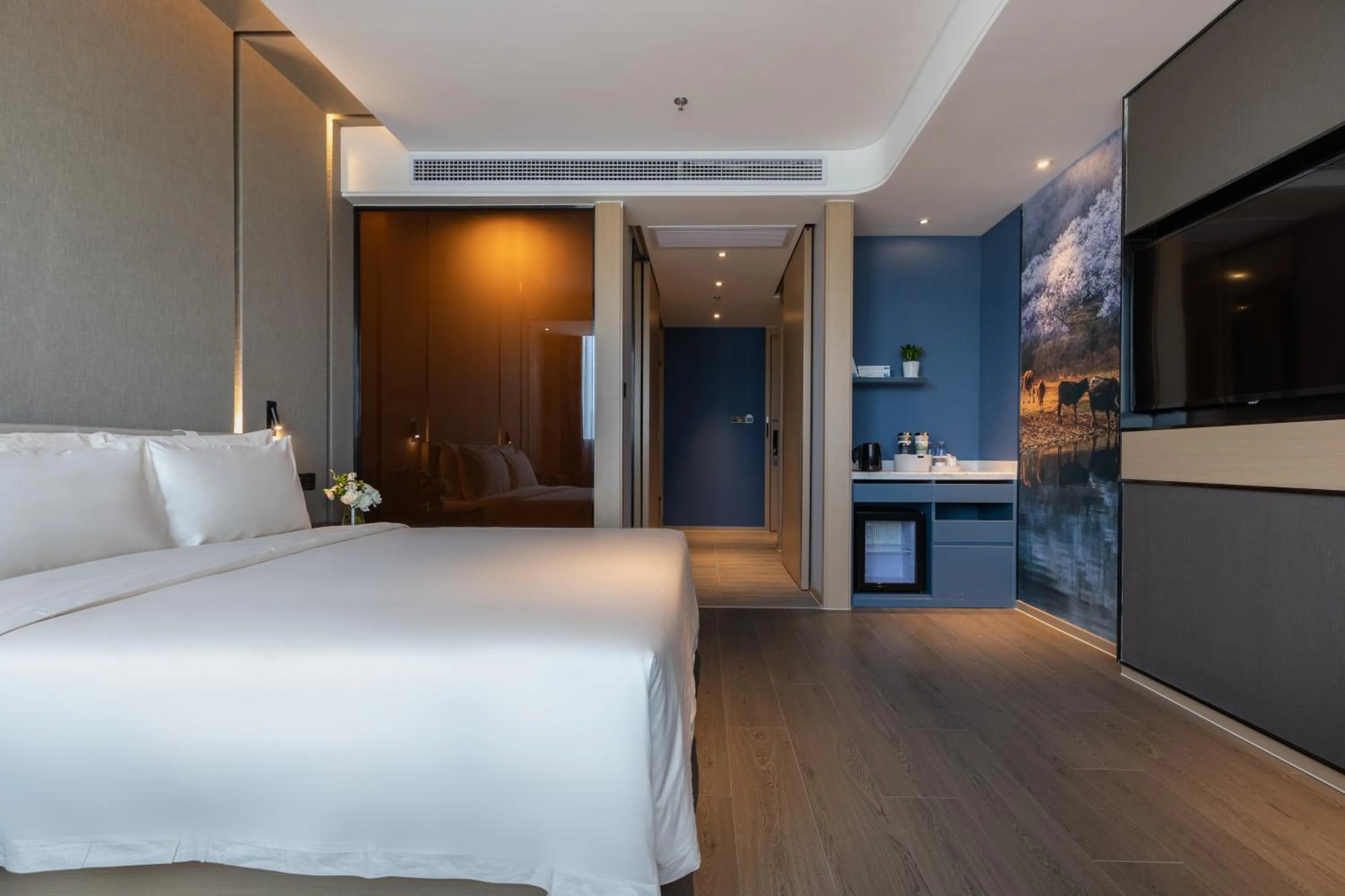 Bed in Atour Hotel (Wuhan Qingshan Peace Park)