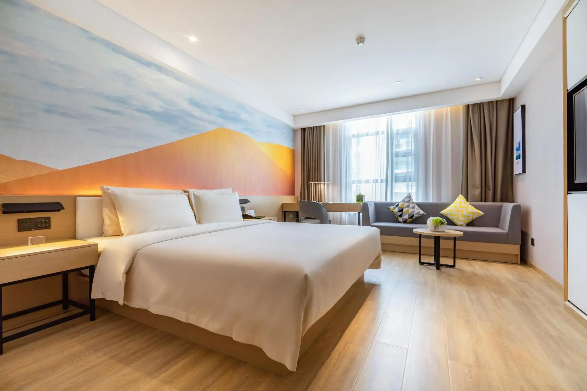 Bed in Atour Light Hotel (Wuhan Wuchang Railway Station) Bed in Atour Light Hotel (Wuhan Wuchang Railway Station)