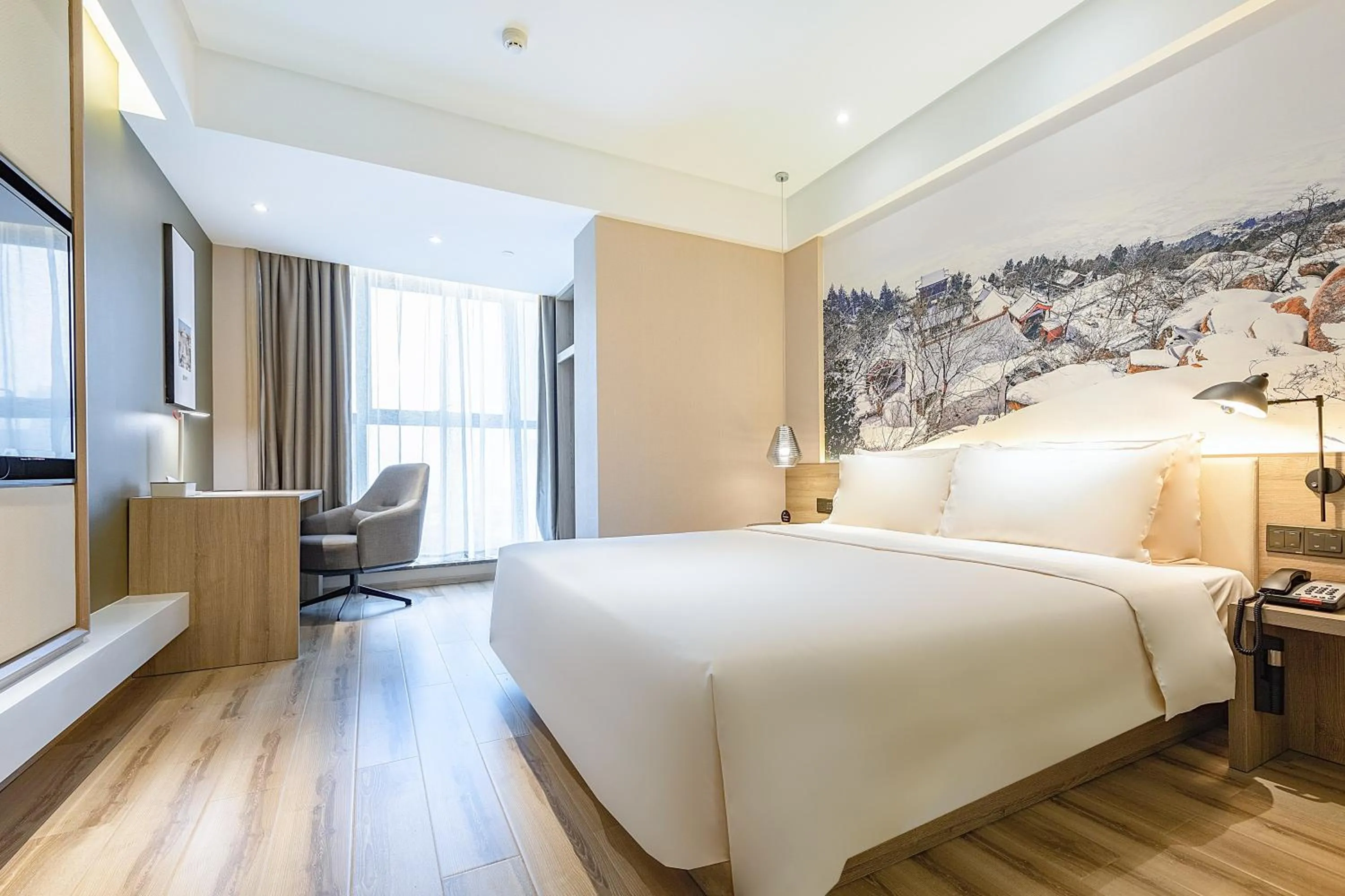 Bed in Atour Hotel Jining High-tech Zone