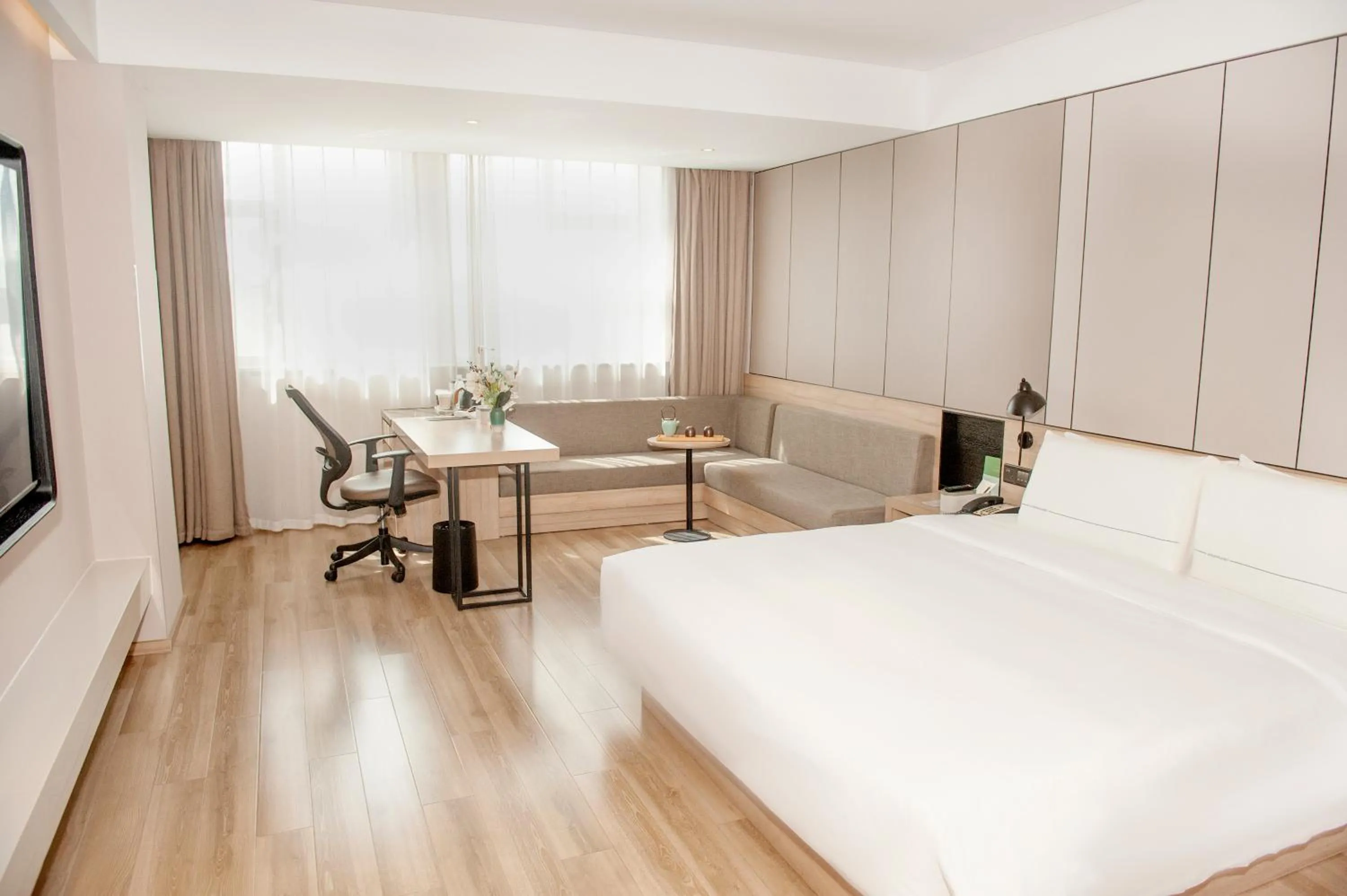 Bedroom, Bed in Atour Hotel High Speed Railway North Station Zibo Hi tech Zone