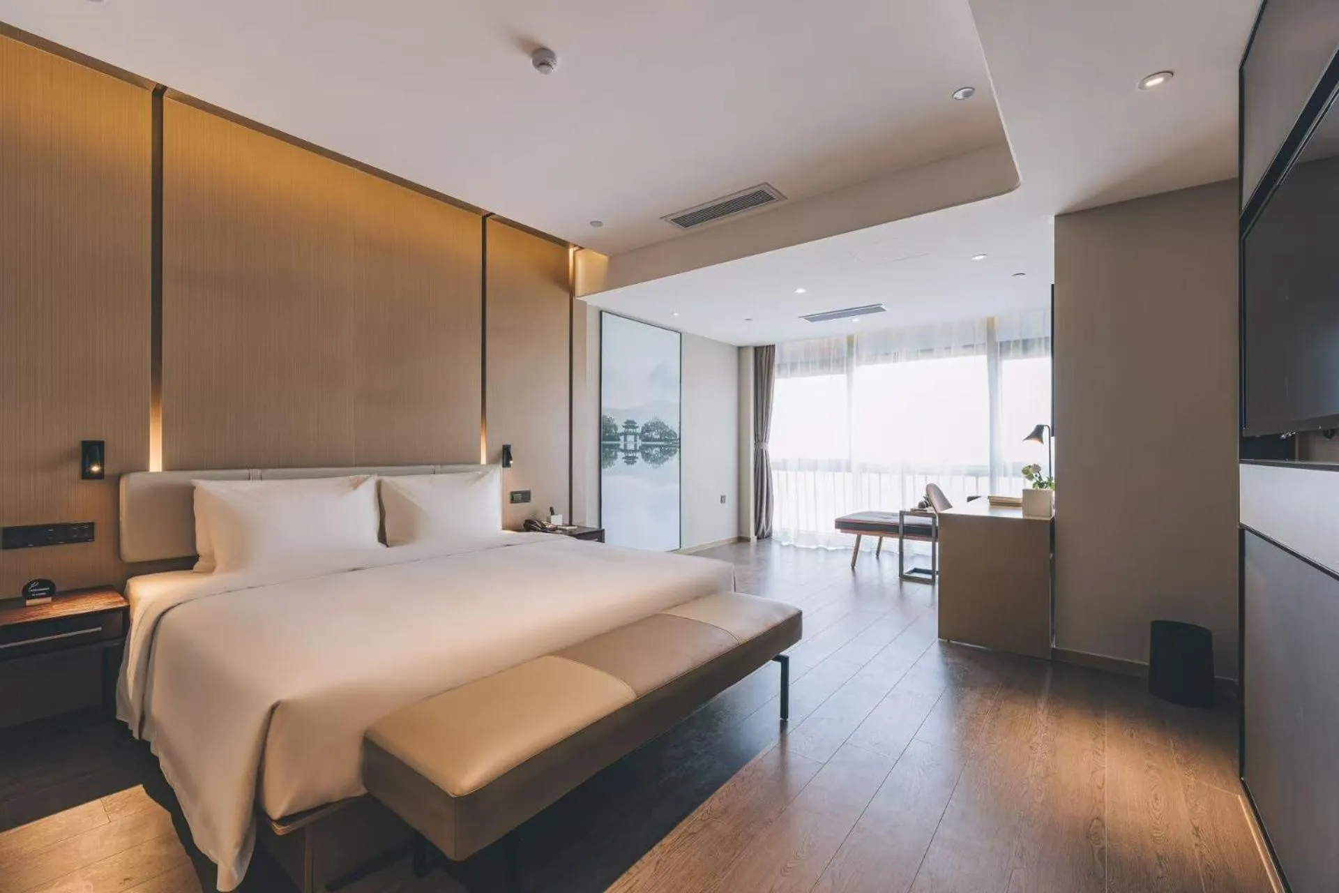 Bedroom, Bed in Atour Hotel Suzhou Industrial Park Fashion Stage Outlets