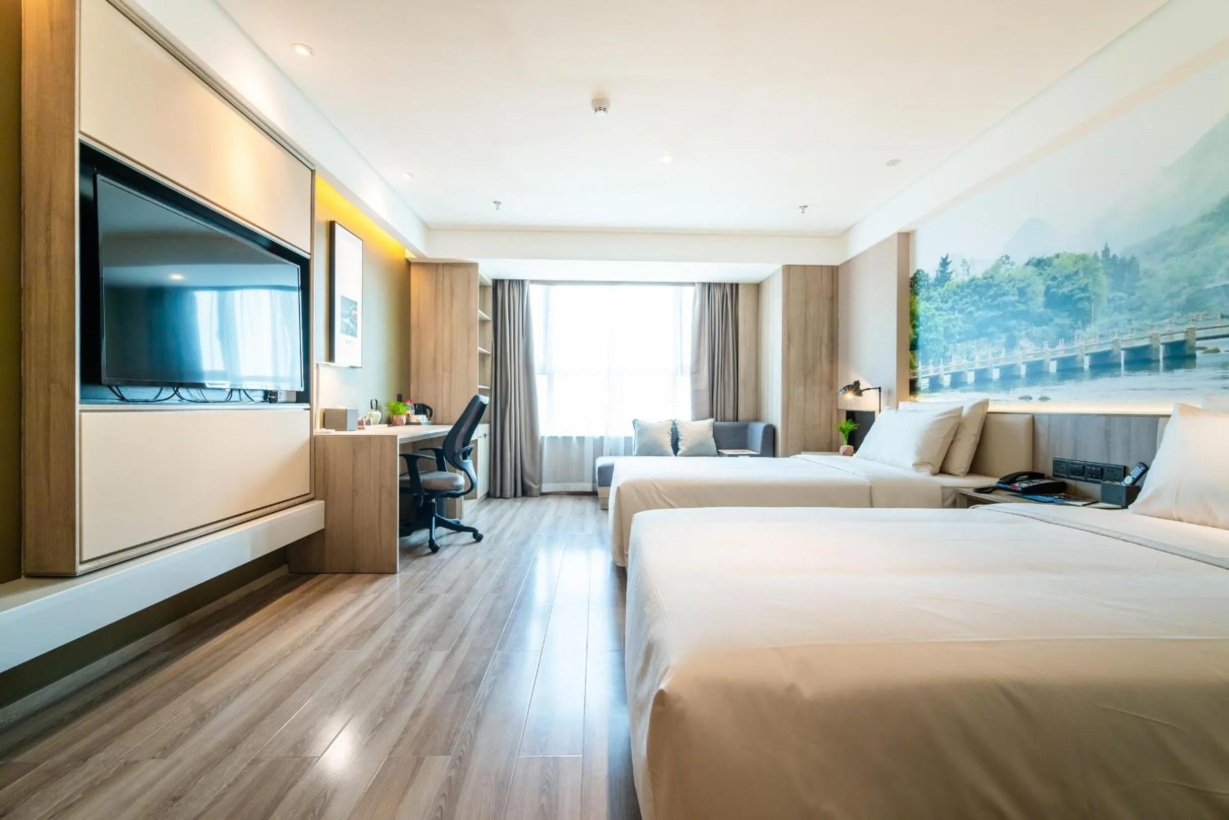 Bed in Atour Hotel Guiyang Convention and Exhibition Center