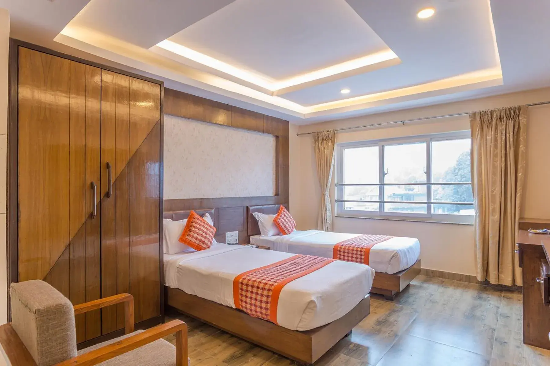 Bedroom, Bed in Hotel Yellow Pagoda Pokhara Bedroom, Bed in Hotel Yellow Pagoda Pokhara