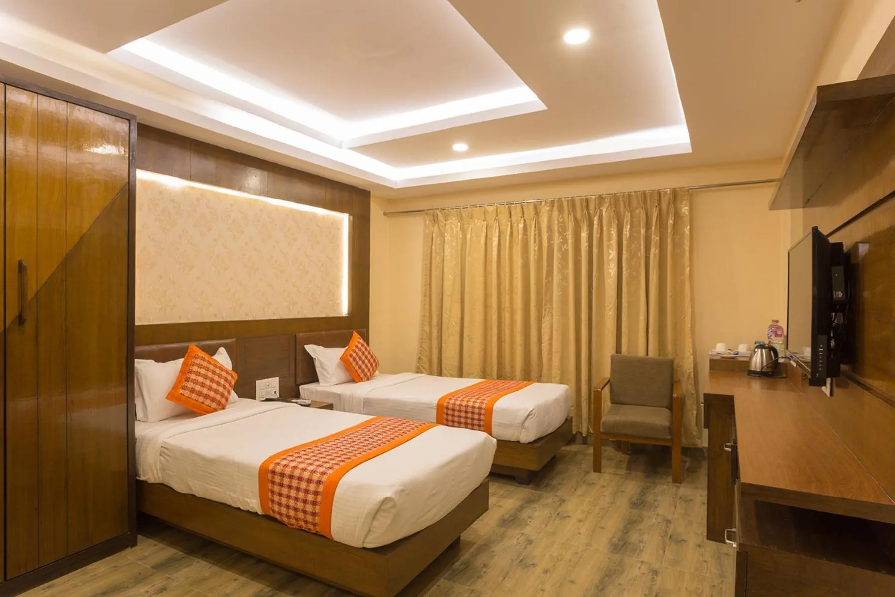 Photo of the whole room, Bed in Hotel Yellow Pagoda Pokhara