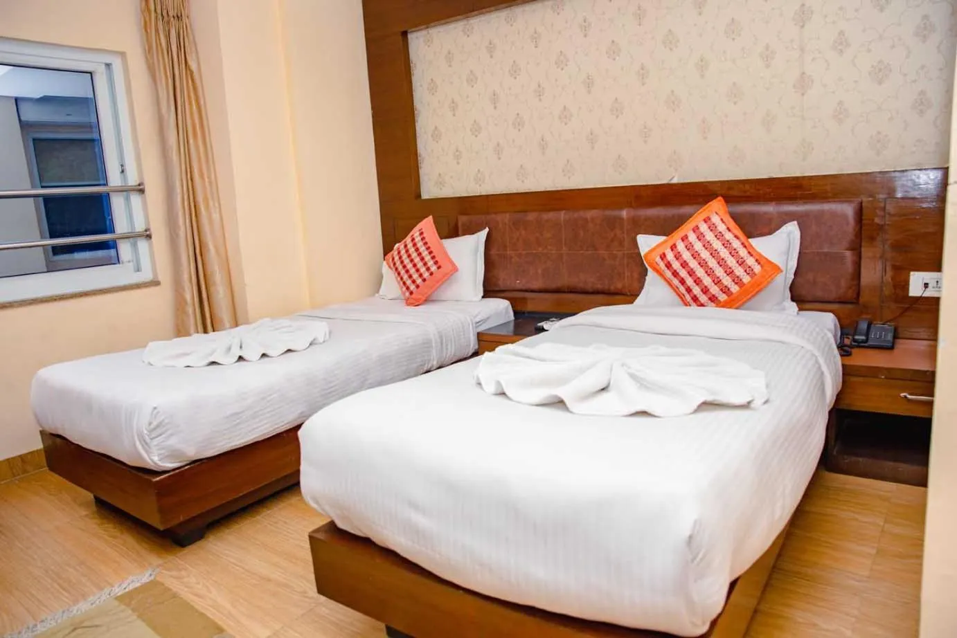 Bed in Hotel Yellow Pagoda Pokhara