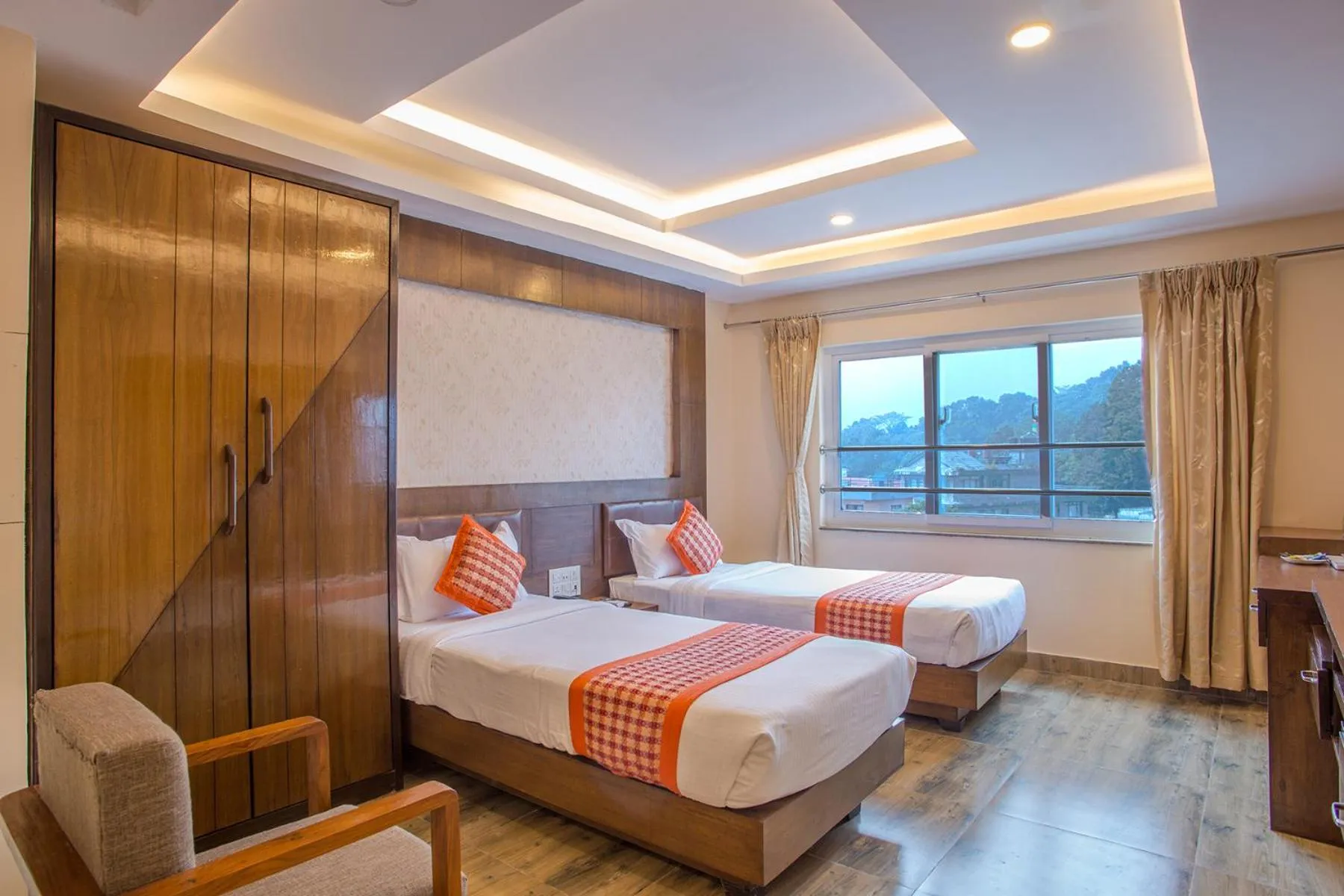 Photo of the whole room, Bed in Hotel Yellow Pagoda Pokhara