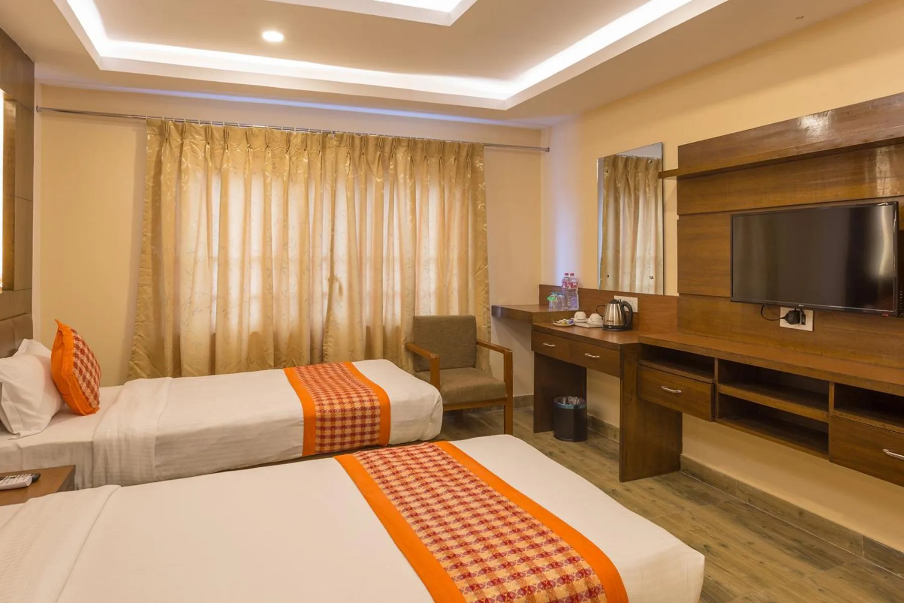 Photo of the whole room, Bed in Hotel Yellow Pagoda Pokhara