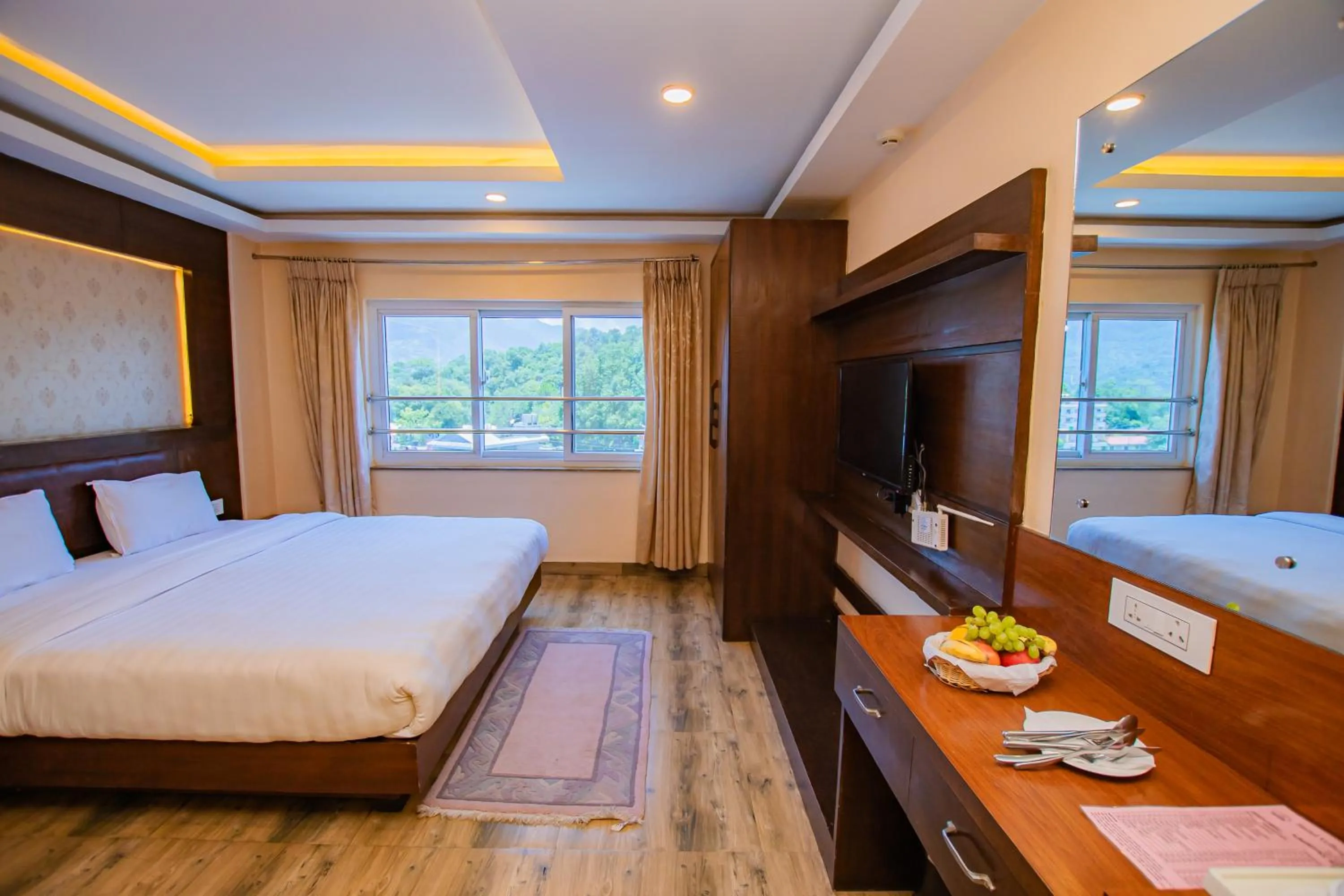 Bedroom, Bed in Hotel Yellow Pagoda Pokhara