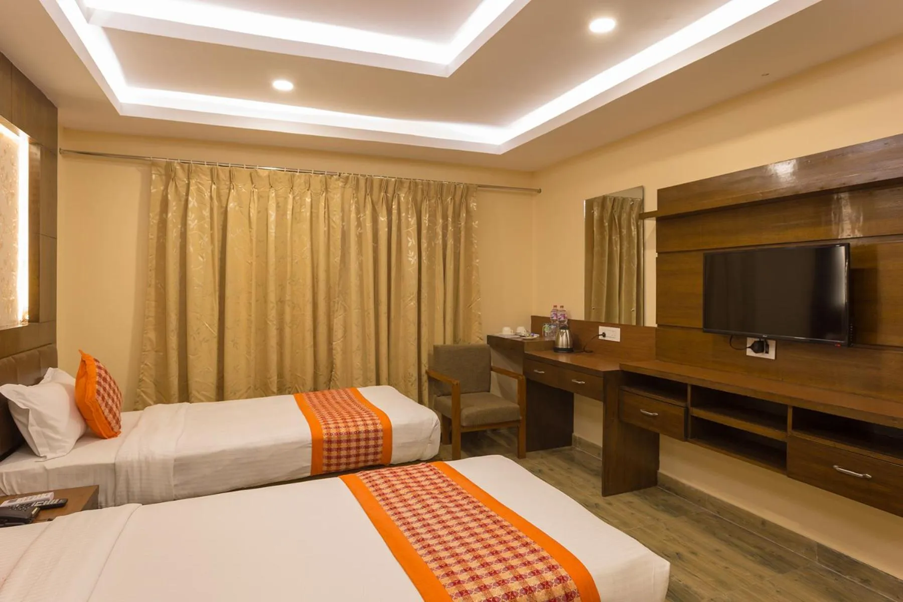 Photo of the whole room, Bed in Hotel Yellow Pagoda Pokhara