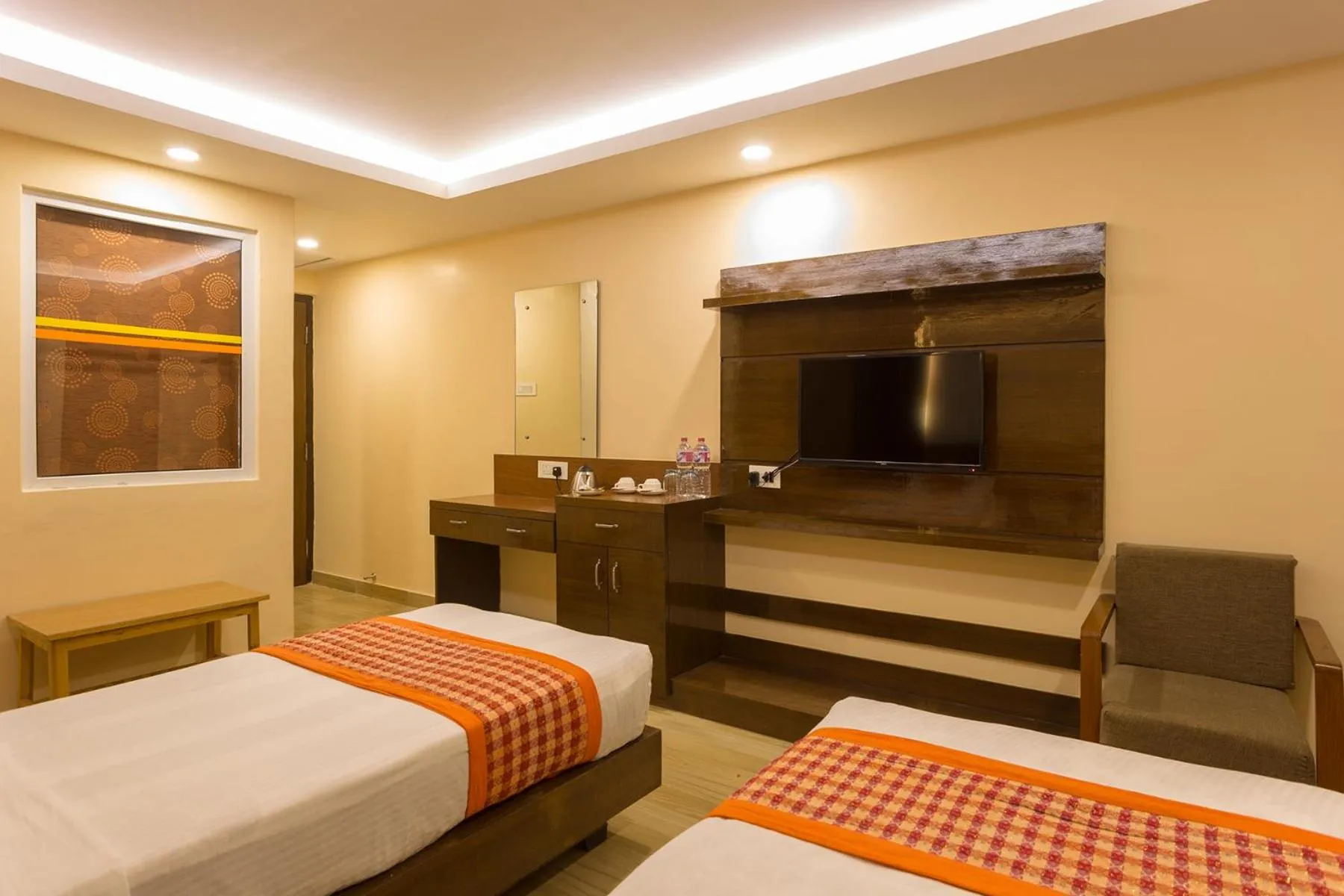 Bed in Hotel Yellow Pagoda Pokhara