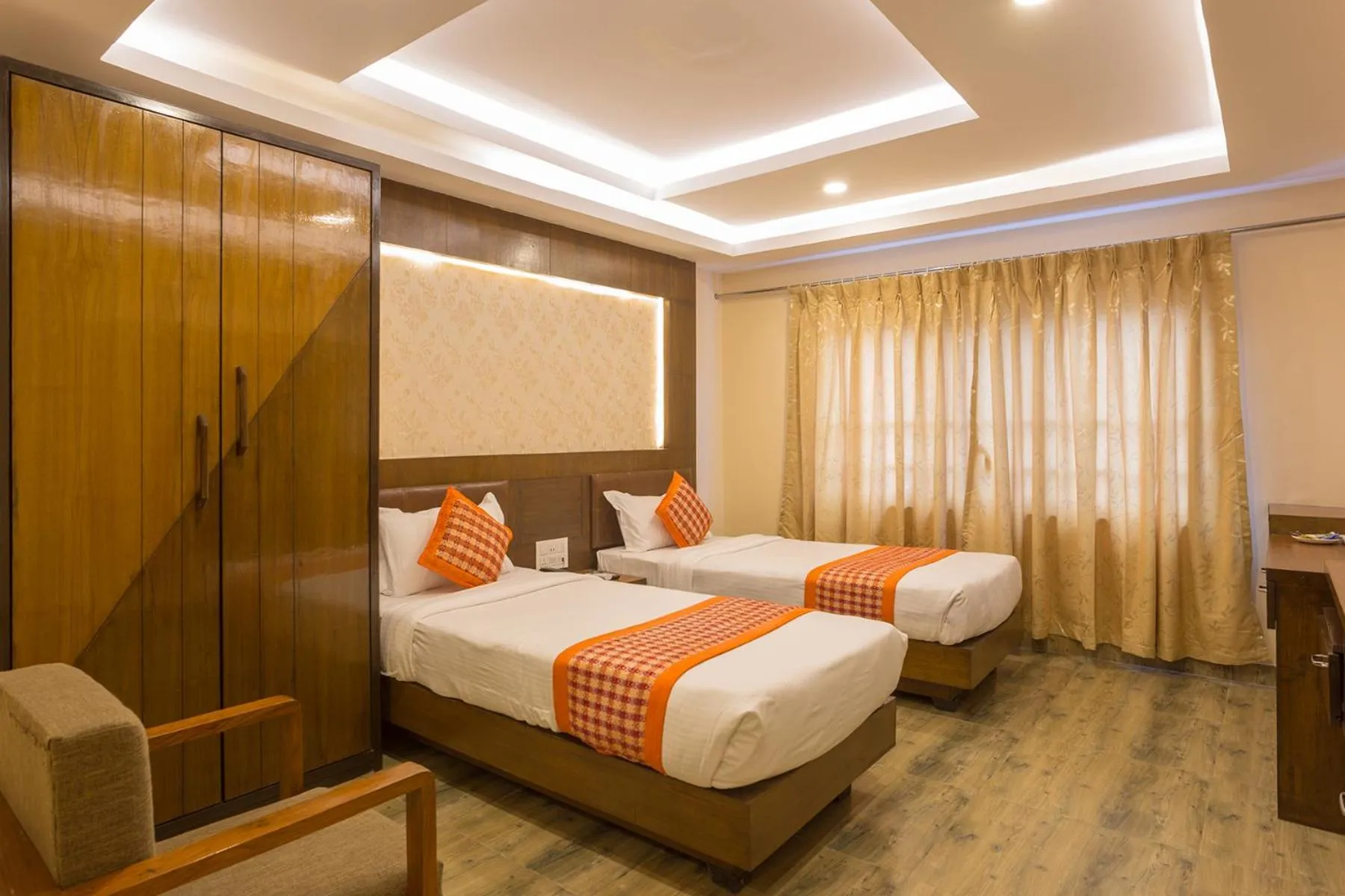 Photo of the whole room, Bed in Hotel Yellow Pagoda Pokhara
