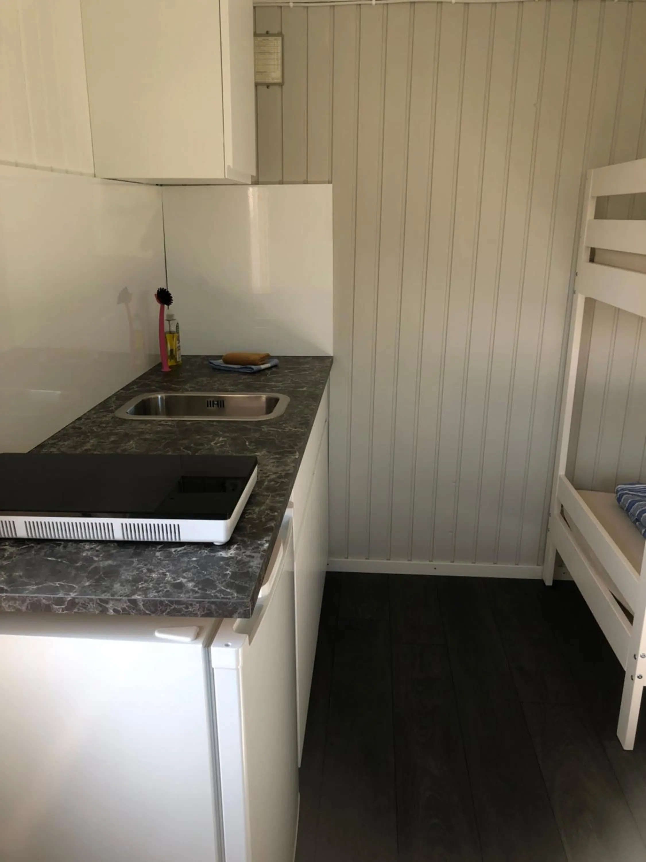 Kitchen or kitchenette in Sangis Motell och Camping