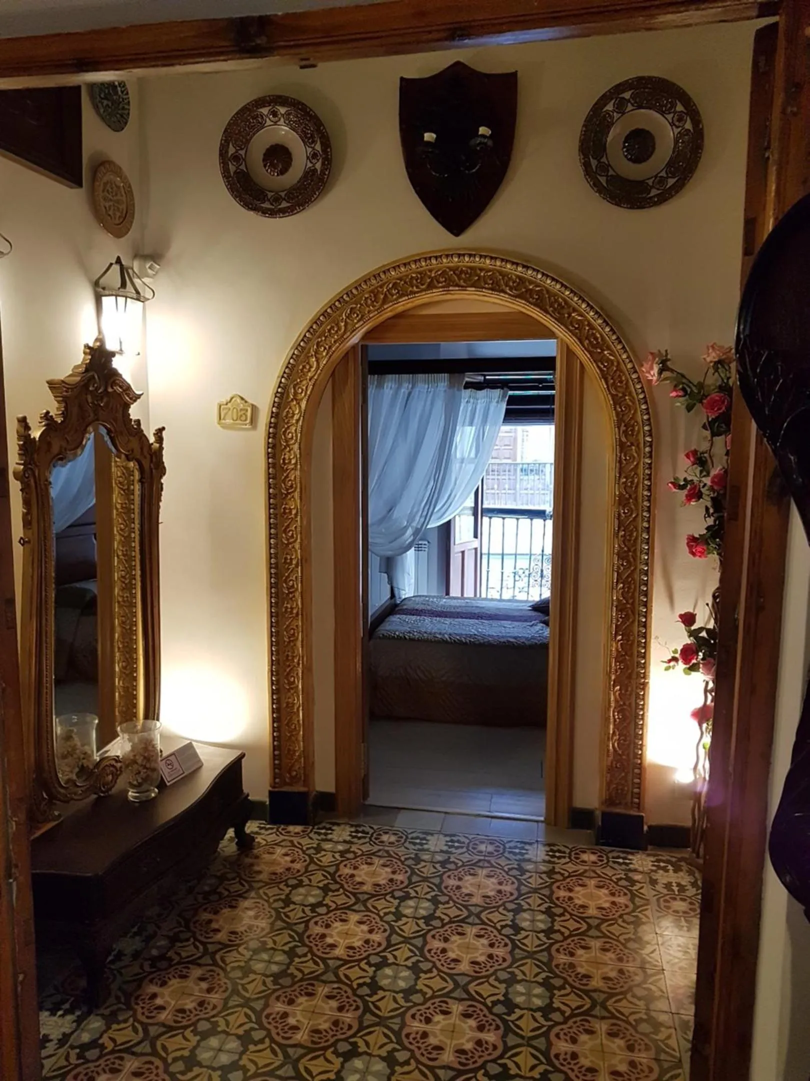 Bed in Pensión Alfin