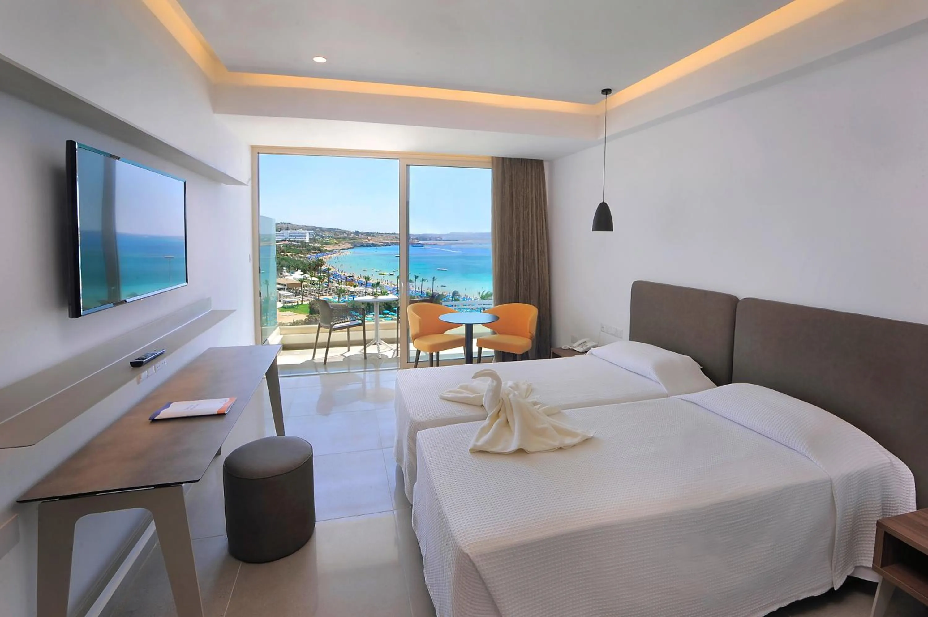 Bed in Nelia Beach Hotel & Spa