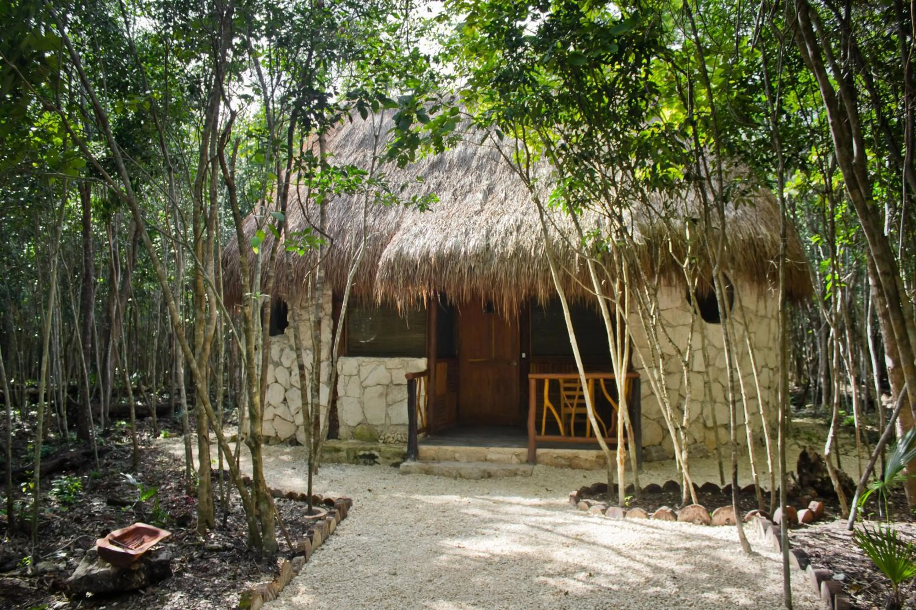 Patio in Aldea Maya-Ha Cabañas con cenotes