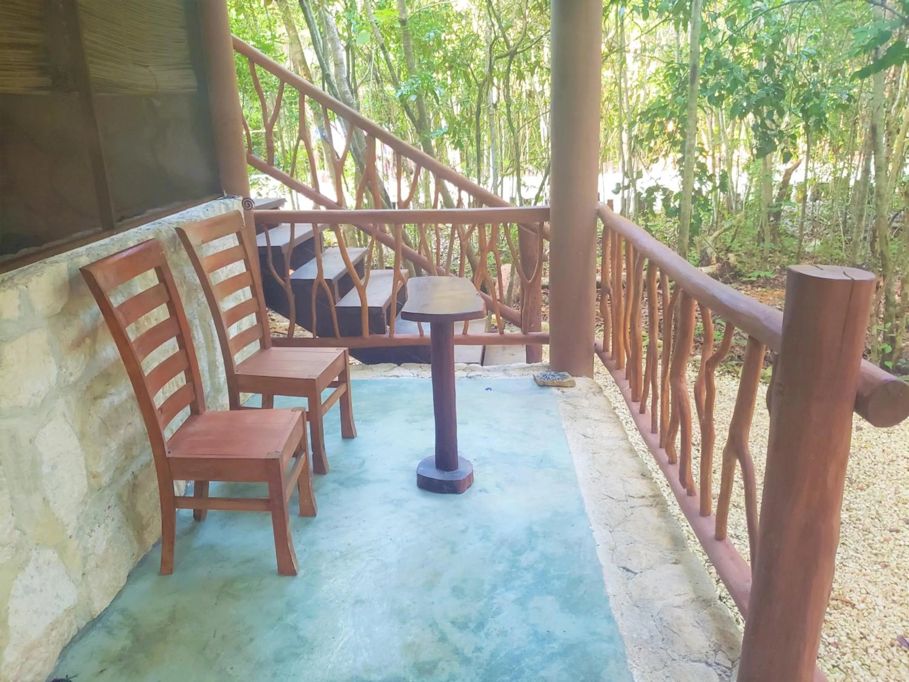 Balcony/Terrace in Aldea Maya-Ha Cabañas con cenotes
