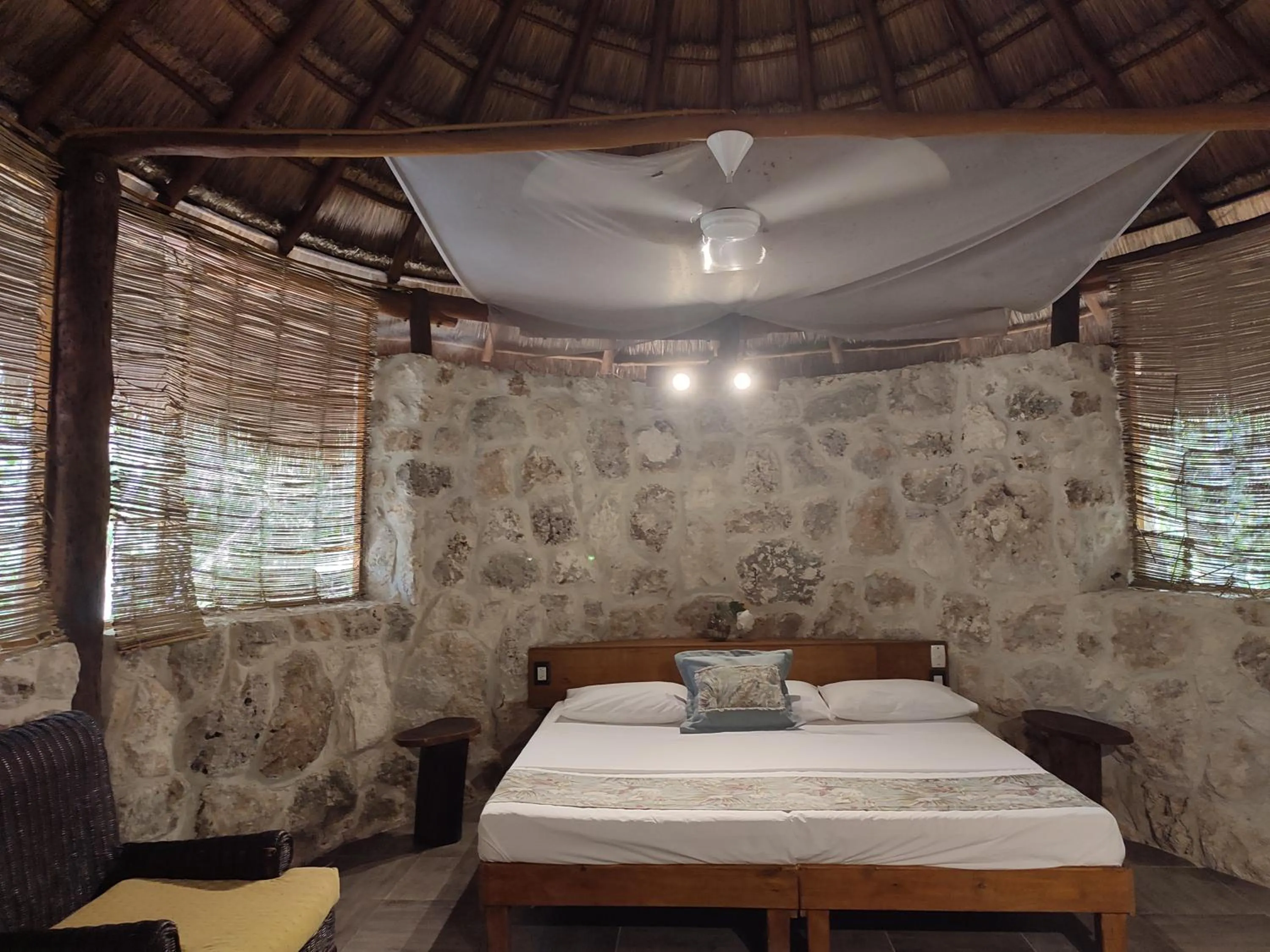 Bed in Aldea Maya-Ha Cabañas con cenotes