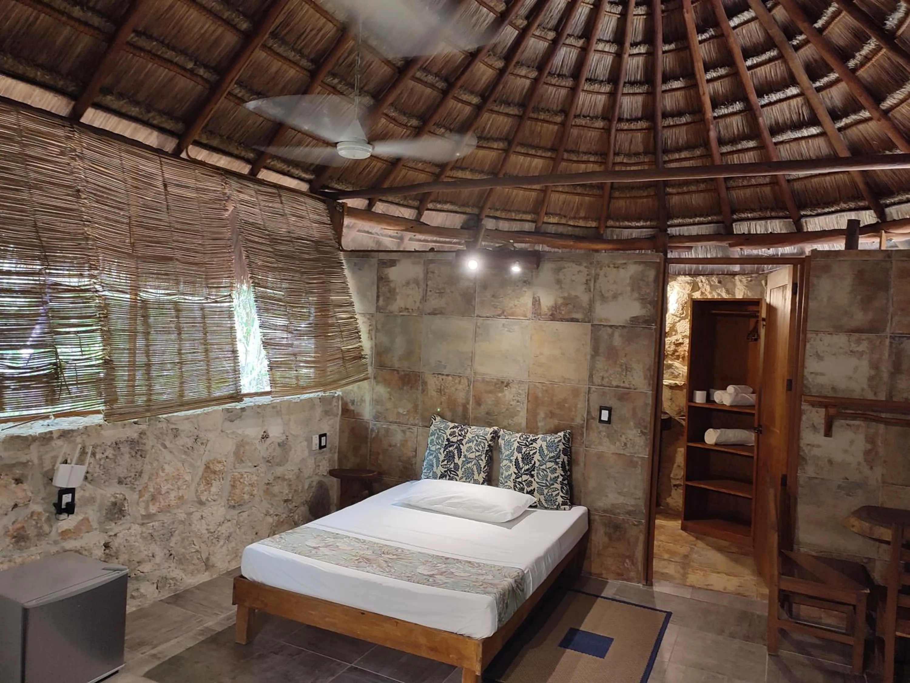 Bed in Aldea Maya-Ha Cabañas con cenotes