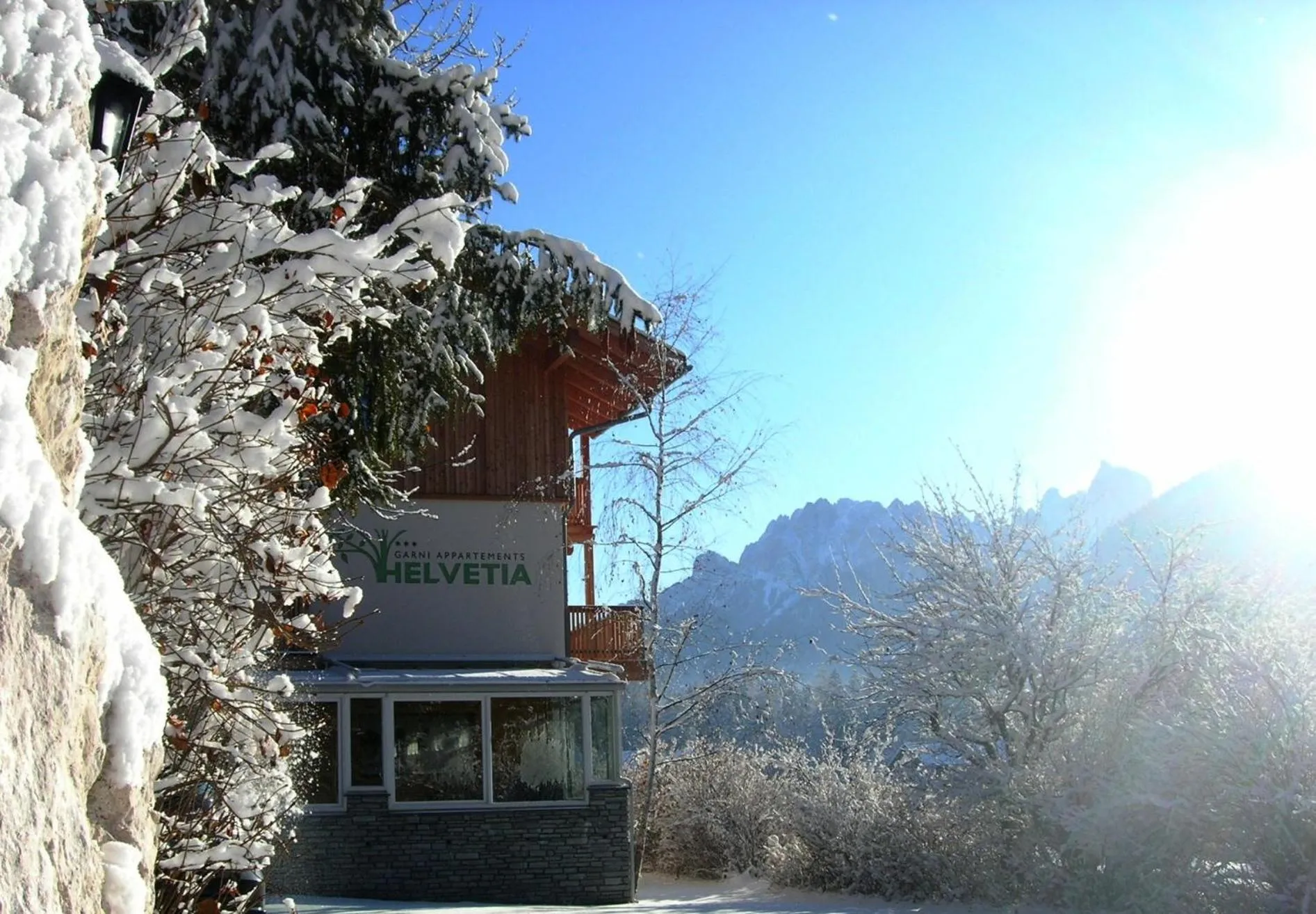 Mountain view in Garni Appartments Helvetia